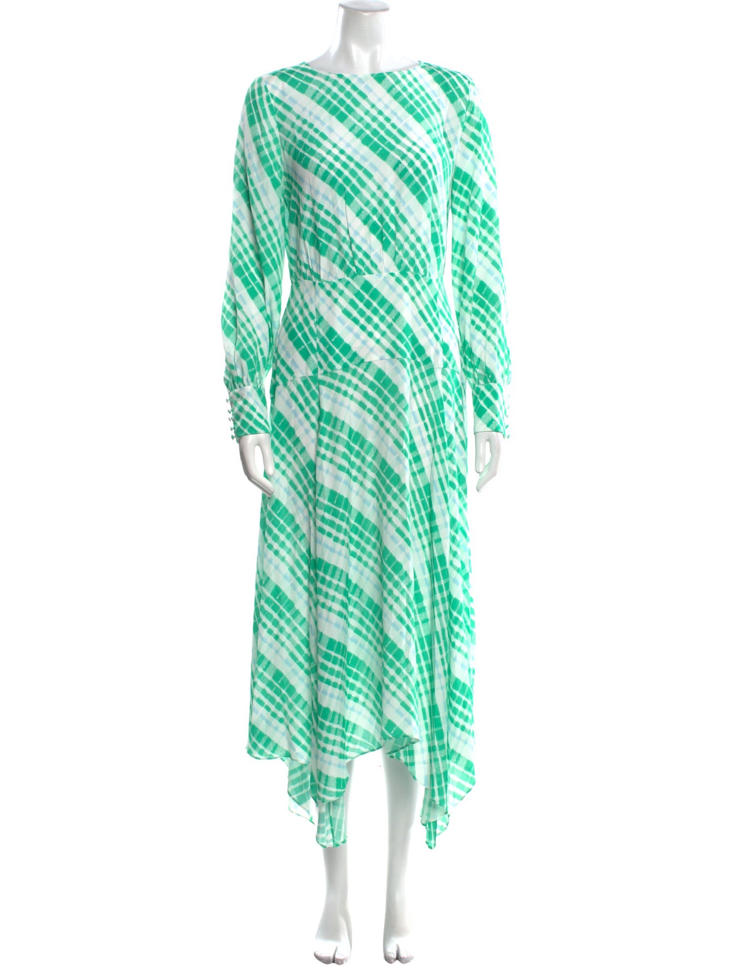 RIXO Striped Long Dress