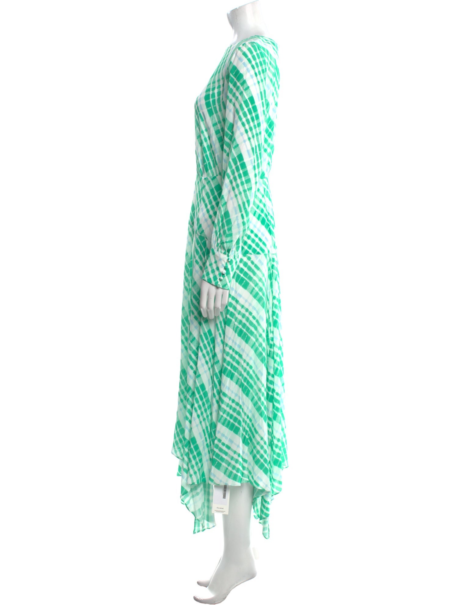 RIXO Striped Long Dress