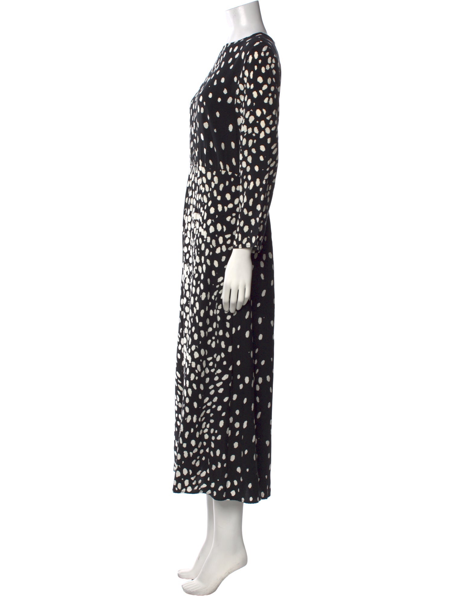 RIXO Printed Long Dress