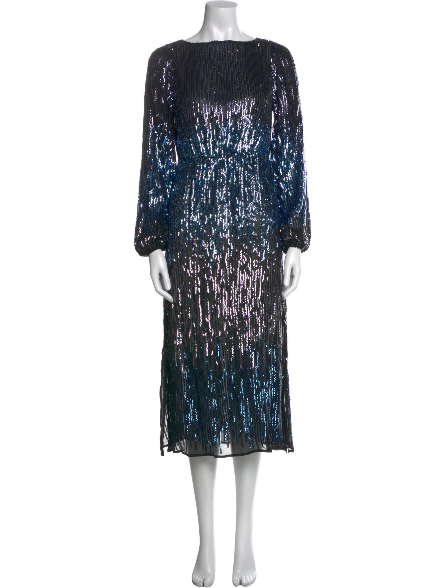 RIXO Printed Midi Length Dress