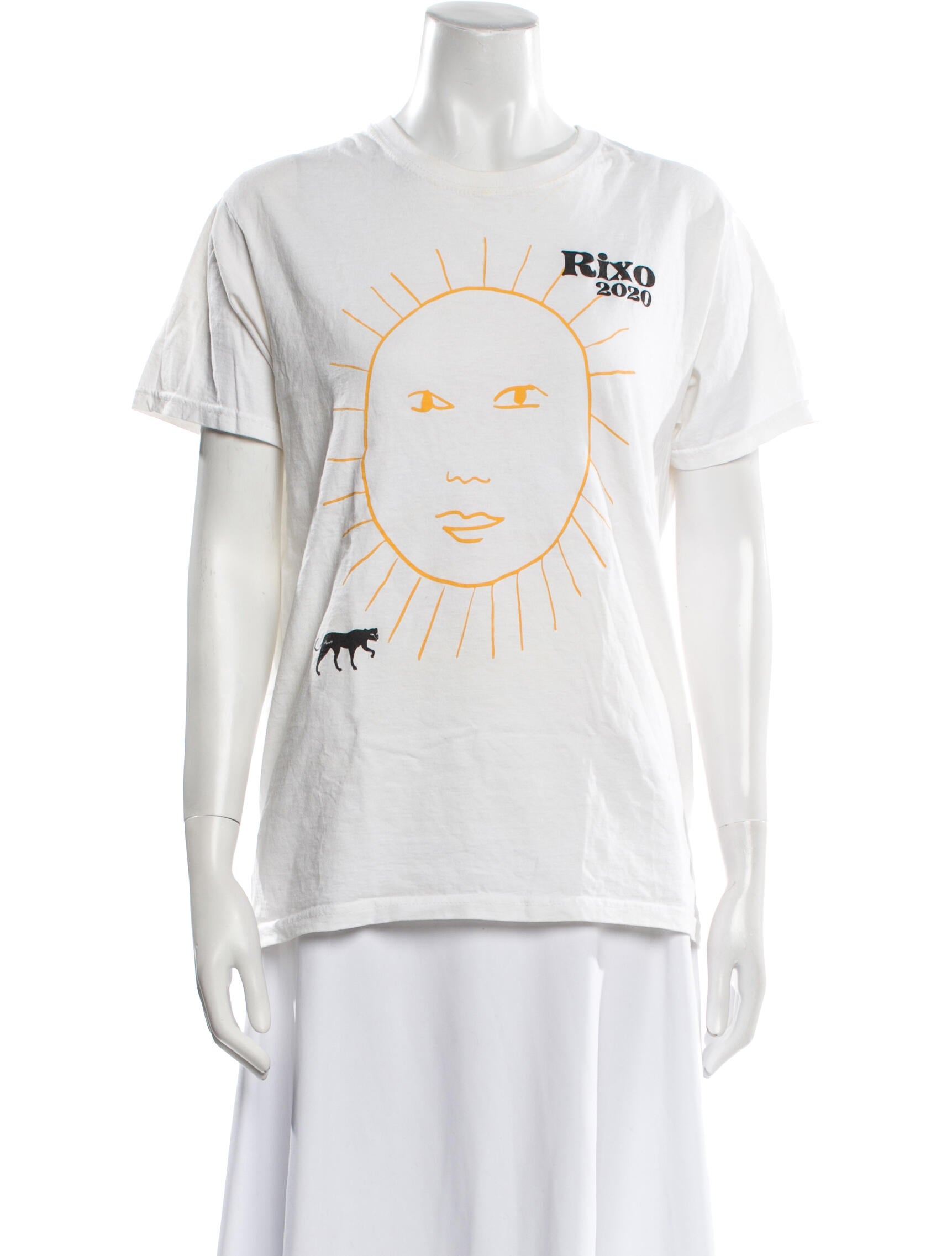 RIXO Graphic Print Crew Neck T-Shirt