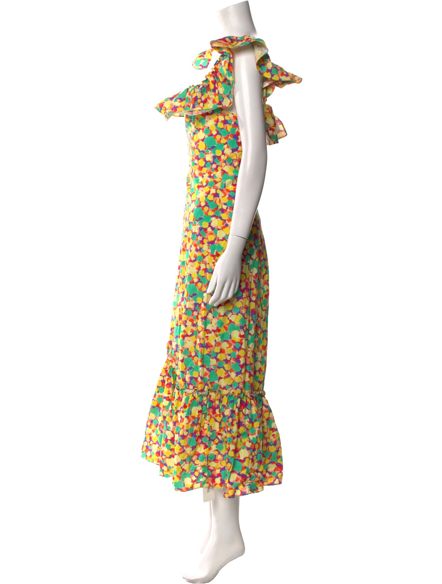 RIXO Floral Print Long Dress