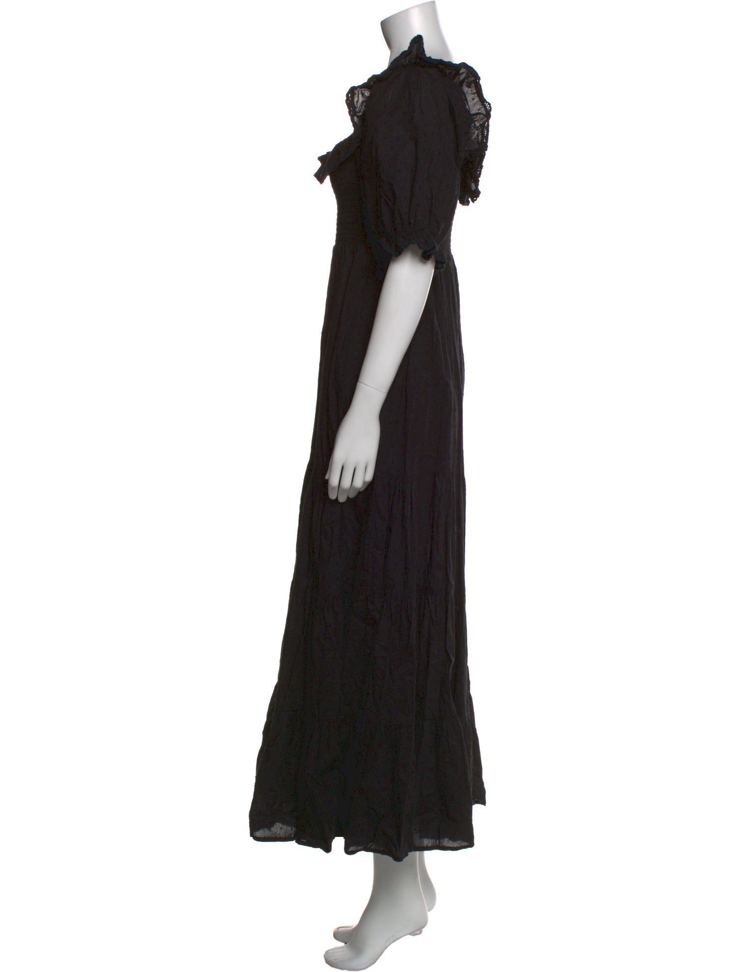 RIXO Square Neckline Long Dress