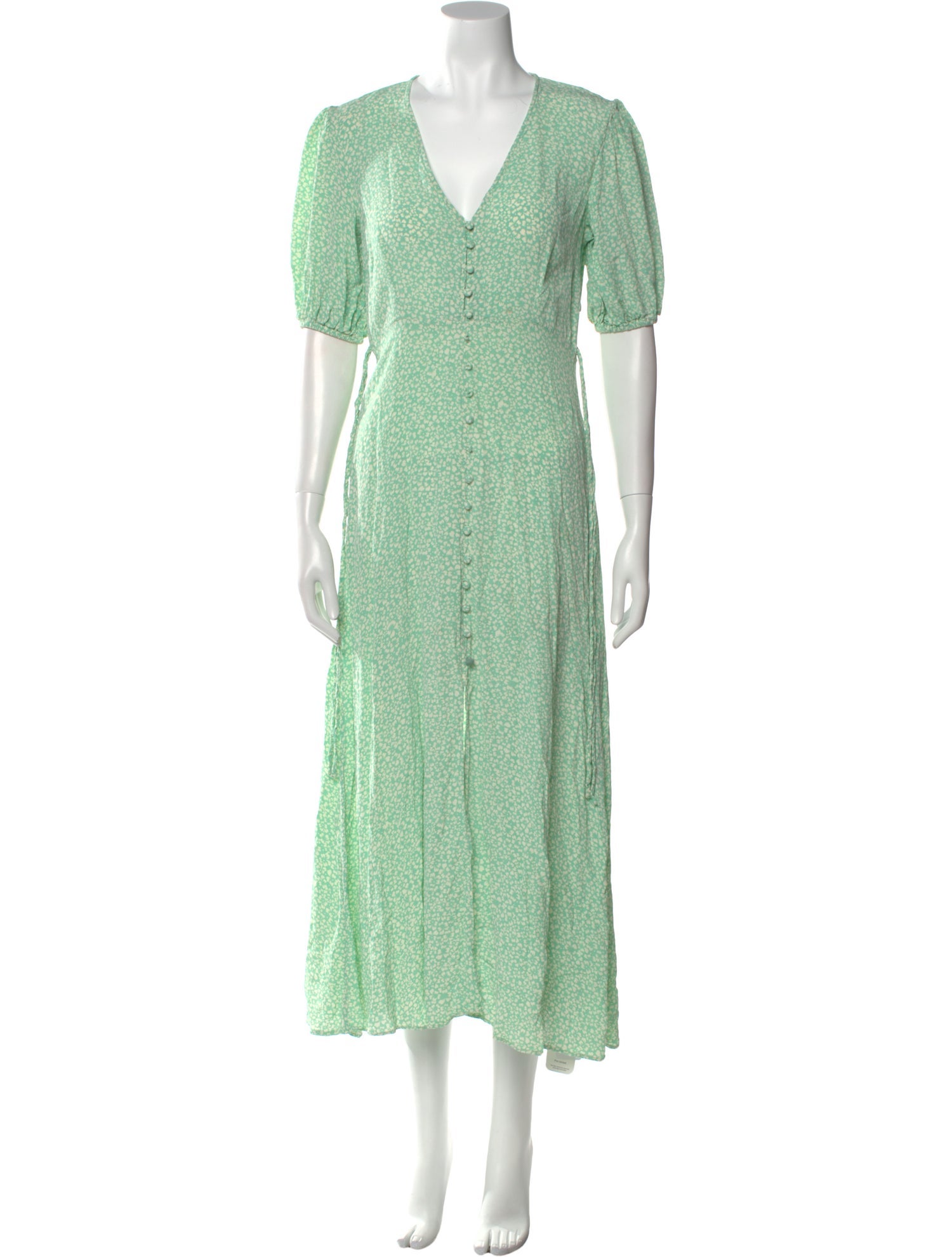 RIXO Printed Long Dress