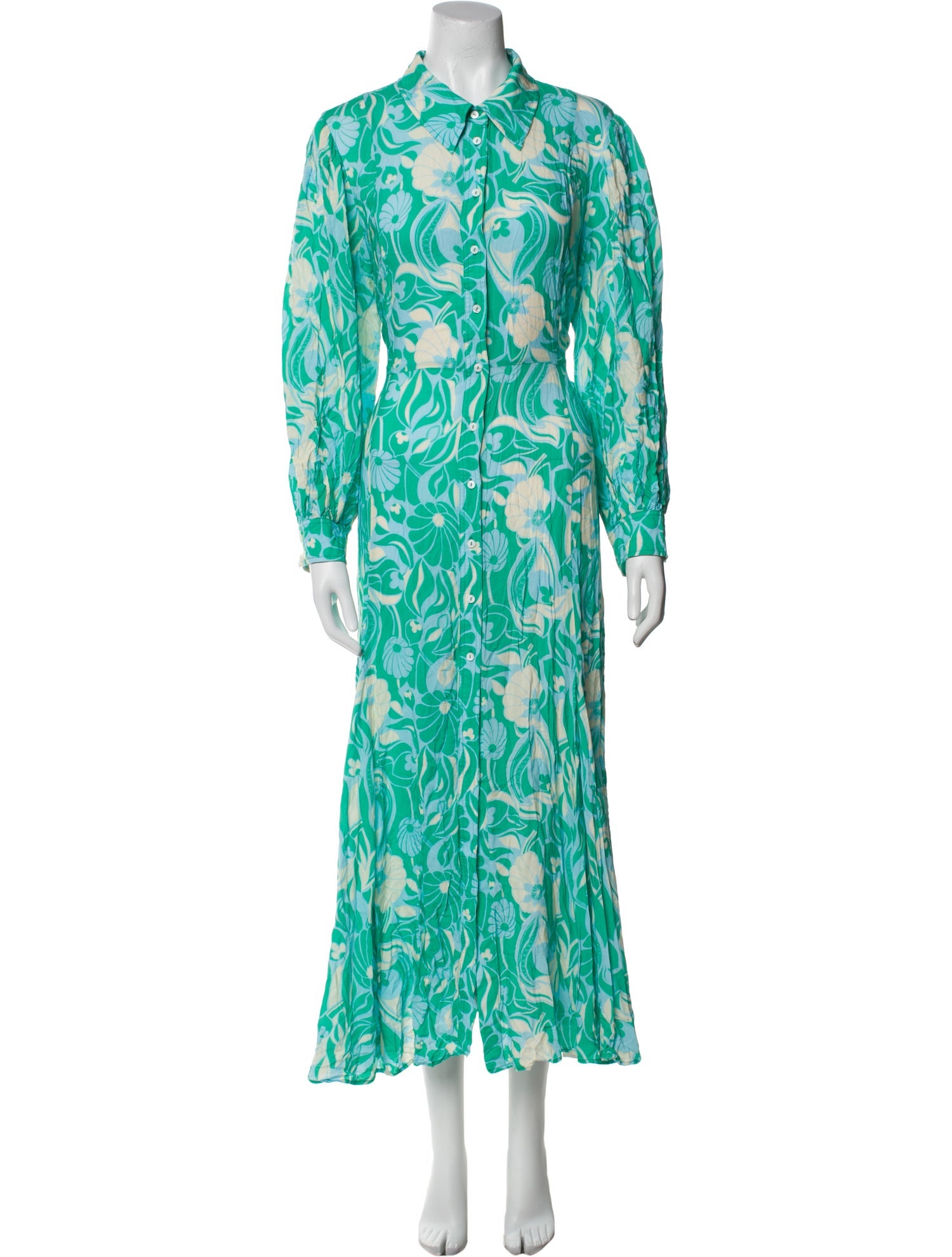 RIXO Floral Print Long Dress