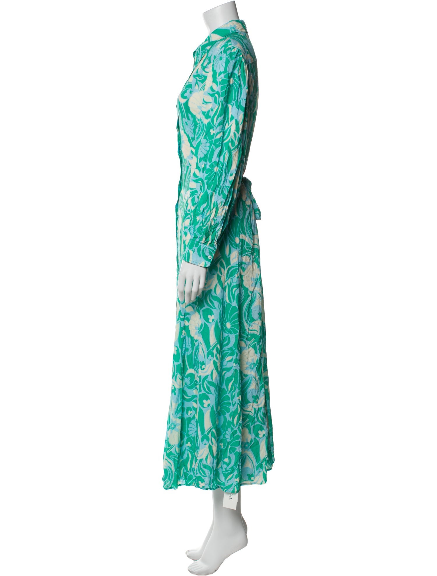 RIXO Floral Print Long Dress