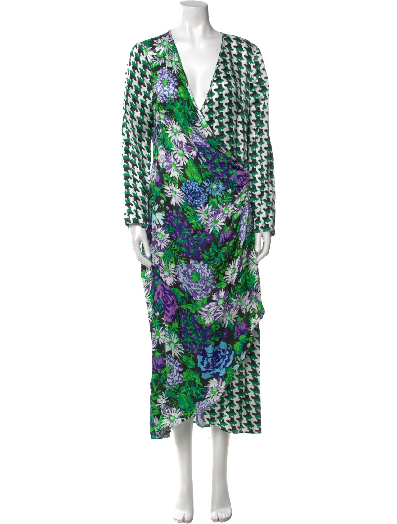 RIXO Silk Long Dress