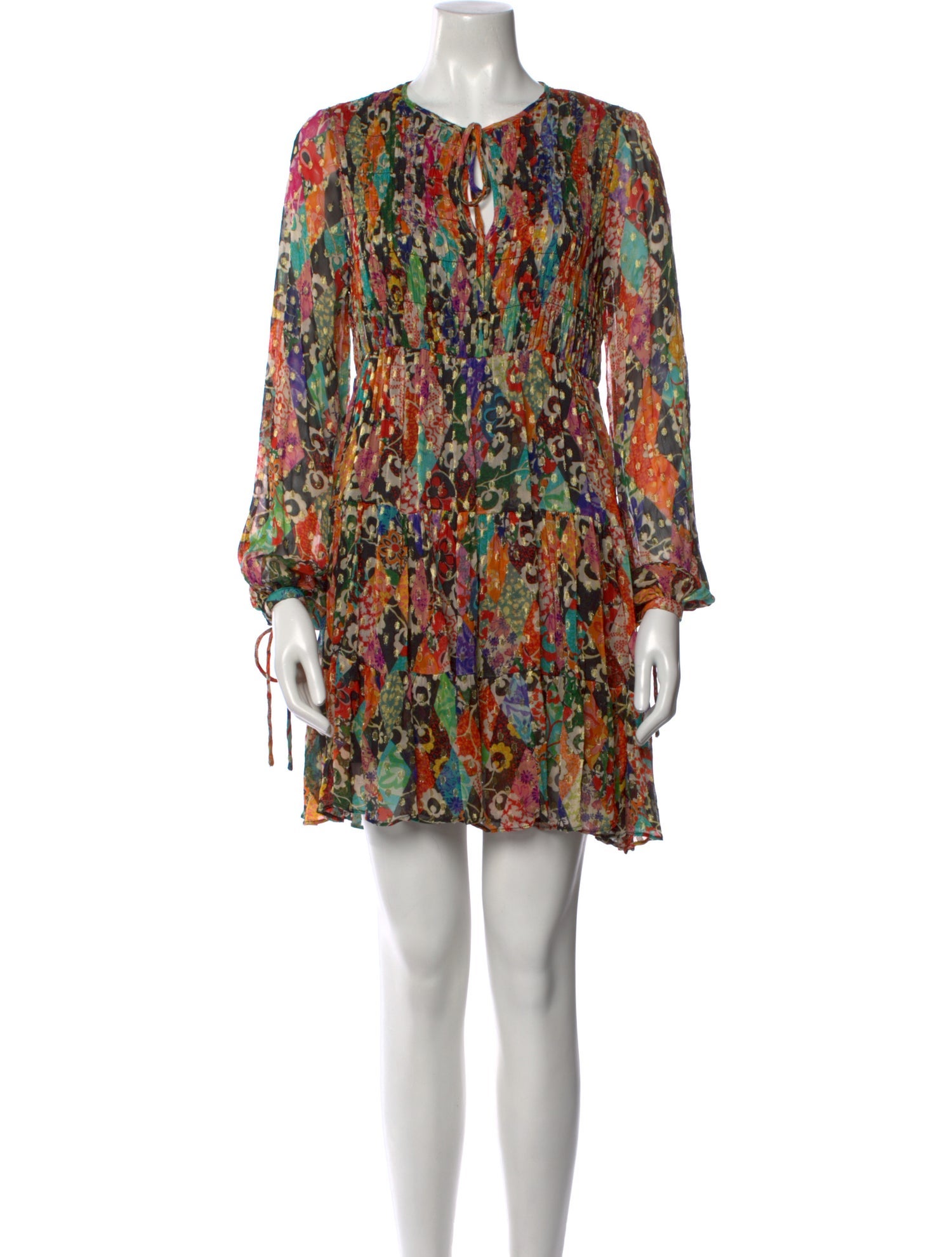 RIXO Printed Mini Dress