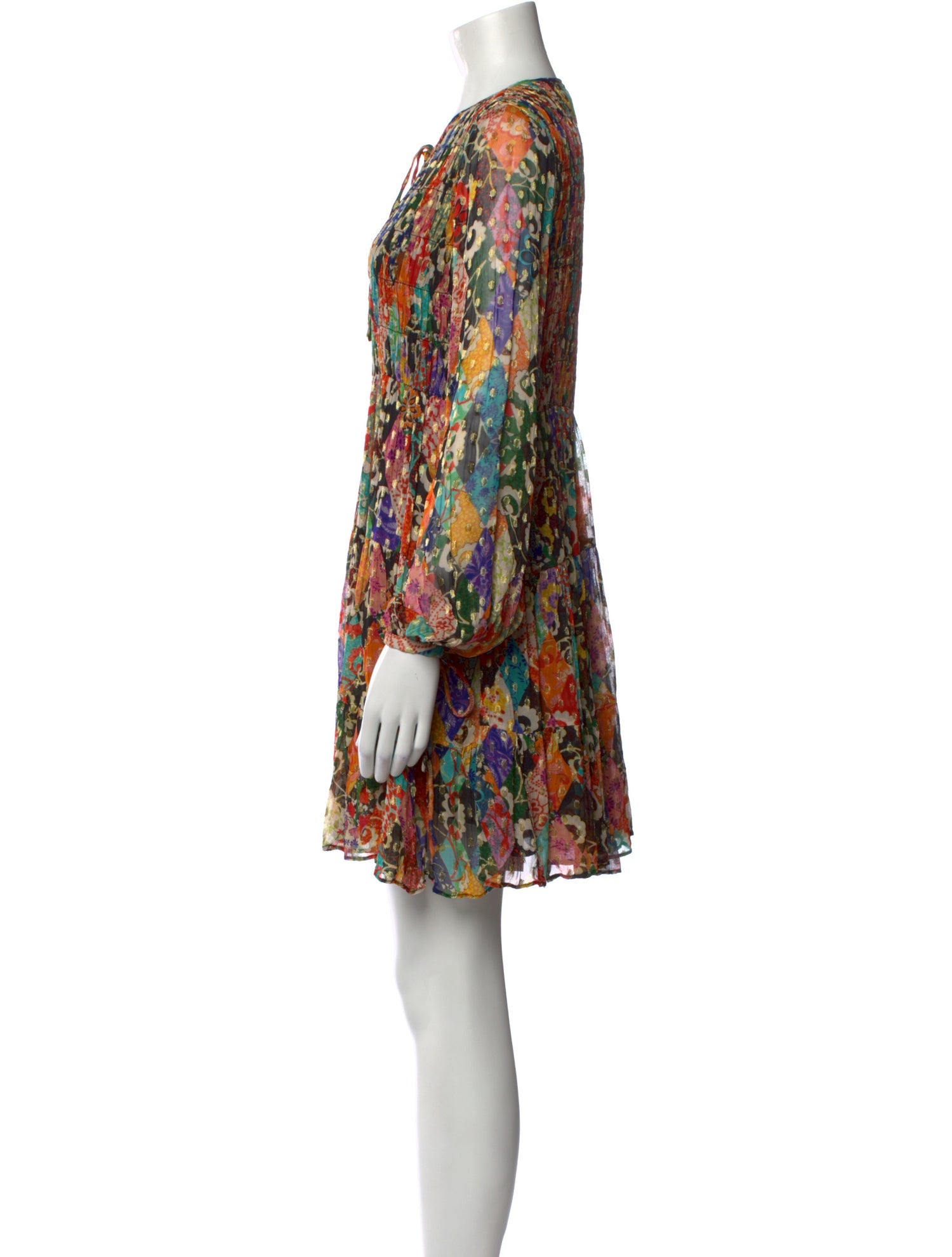 RIXO Printed Mini Dress