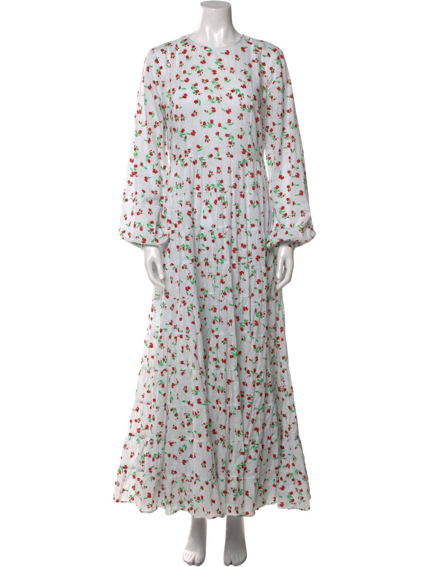 RIXO Floral Print Long Dress