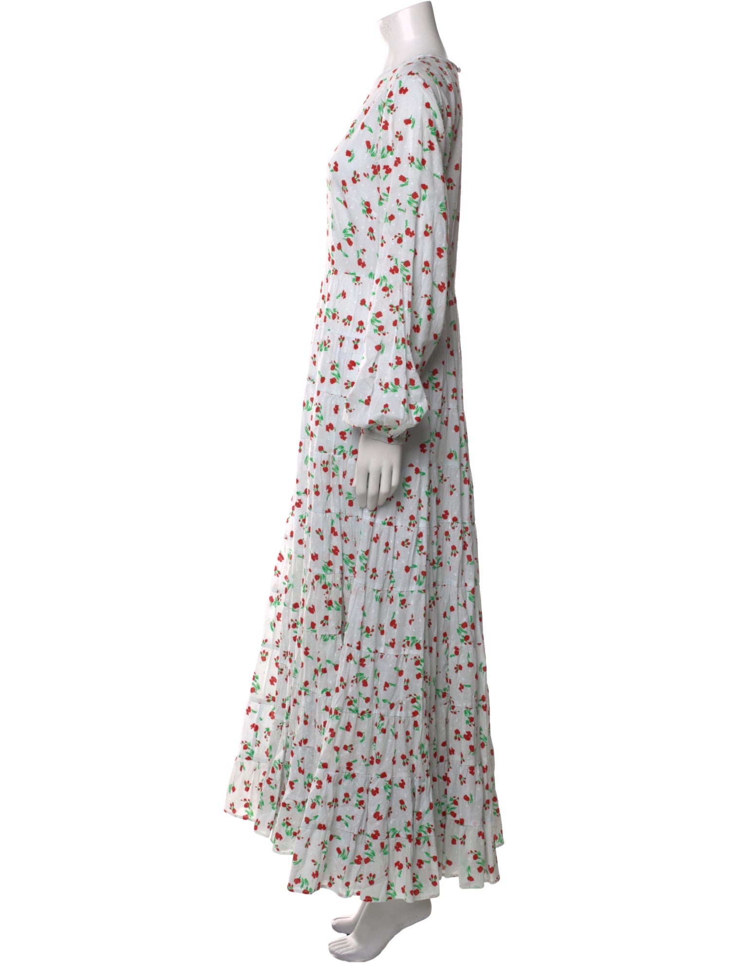 RIXO Floral Print Long Dress