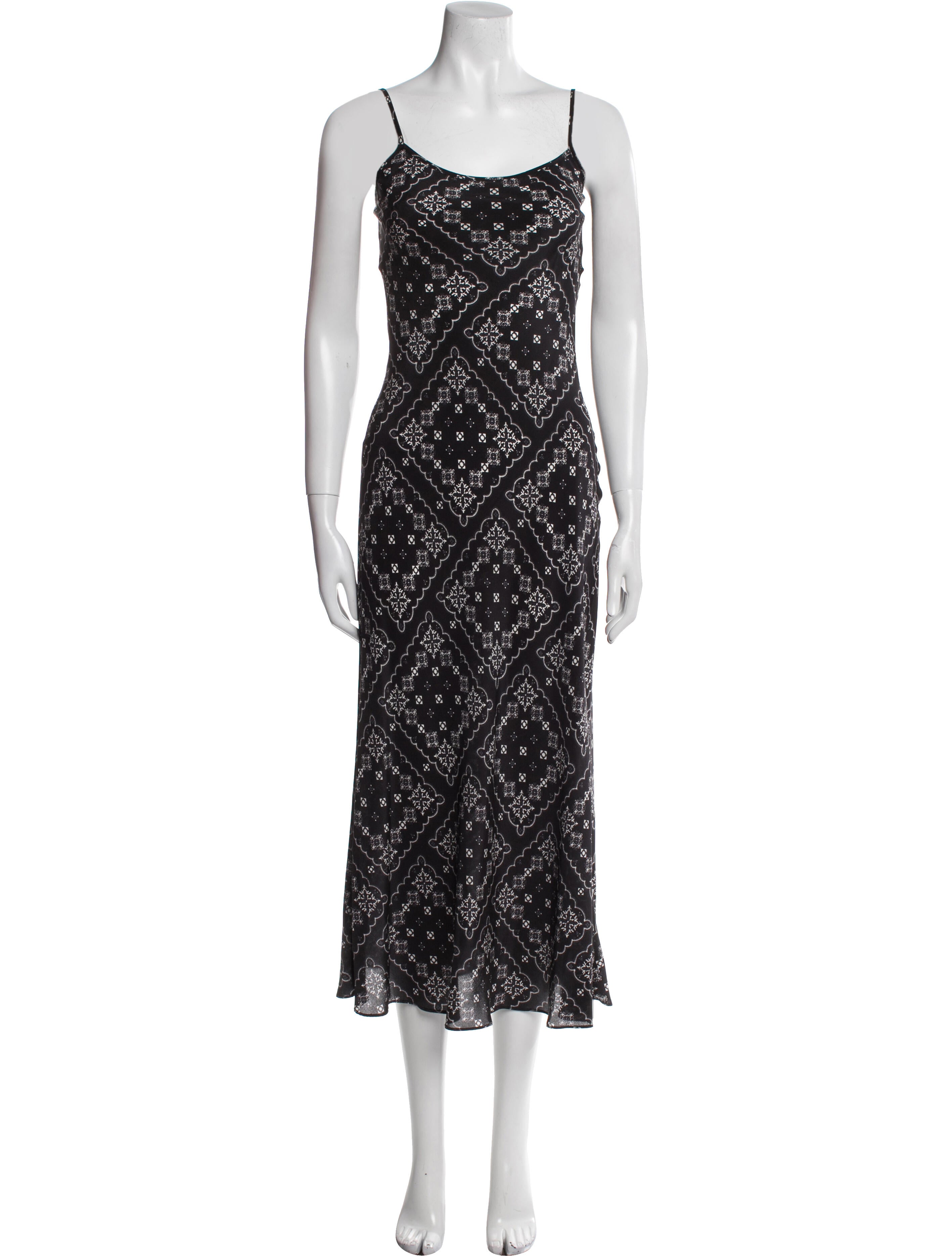 RIXO Silk Long Dress