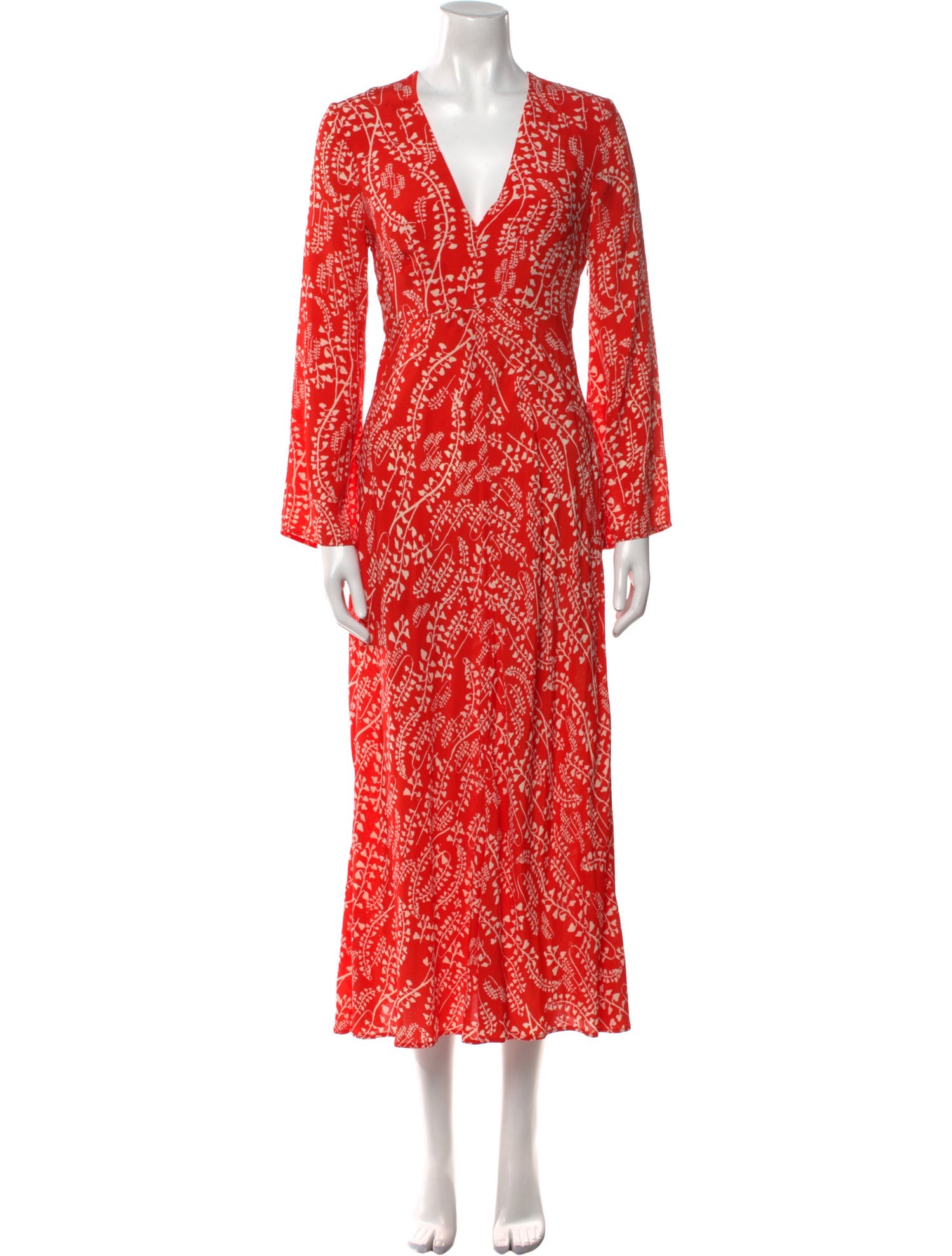 RIXO Printed Long Dress