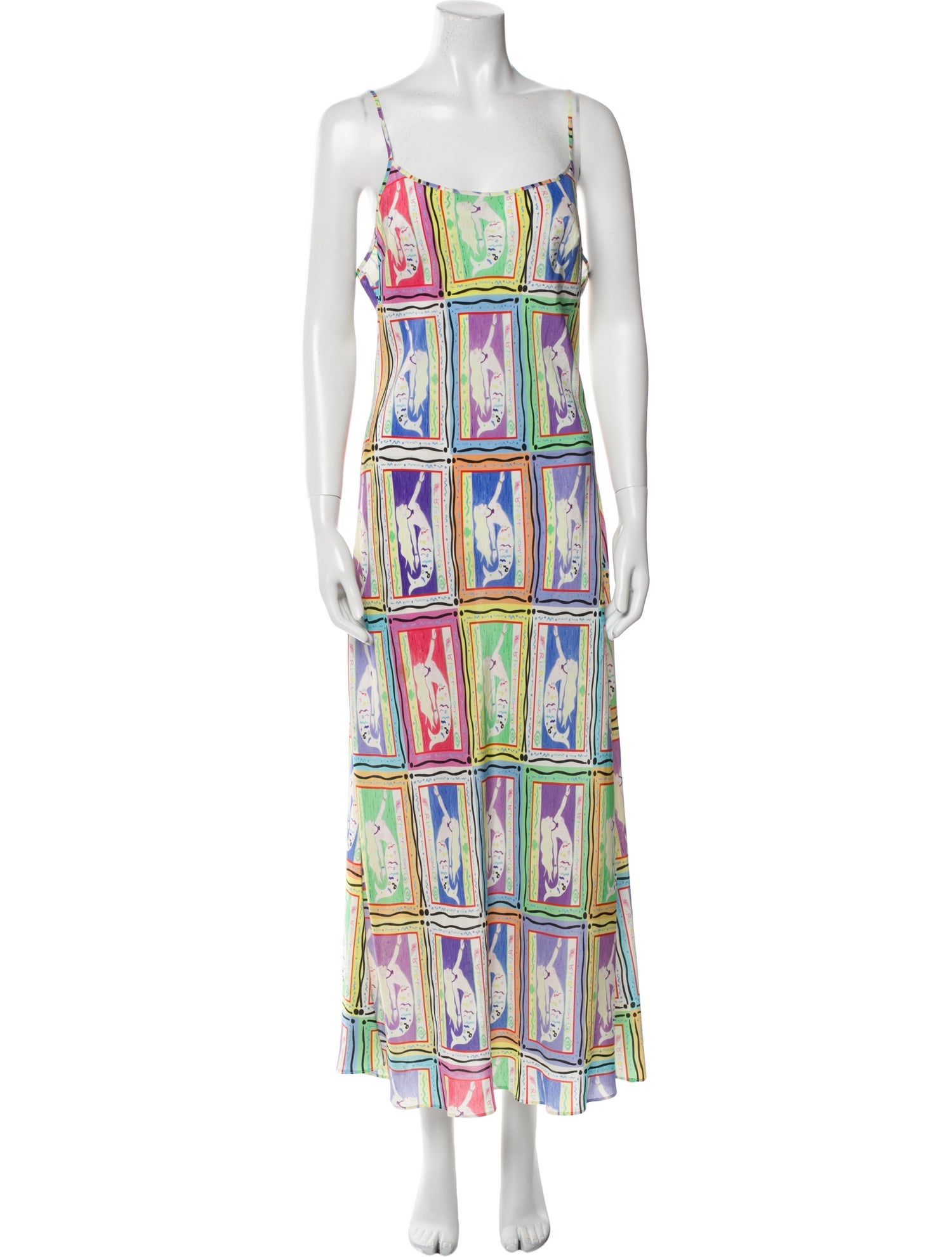 RIXO Silk Long Dress