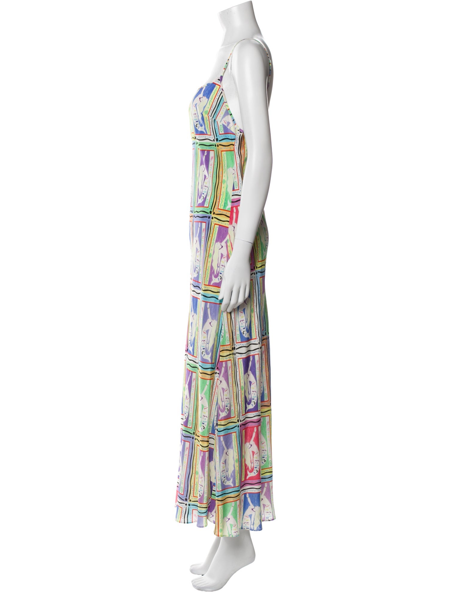 RIXO Silk Long Dress