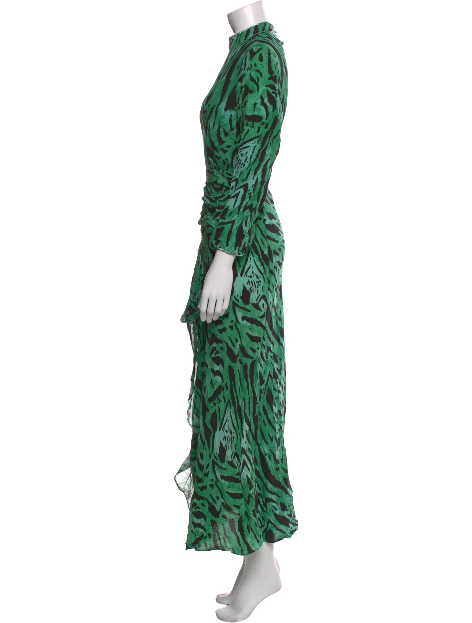 RIXO Silk Long Dress