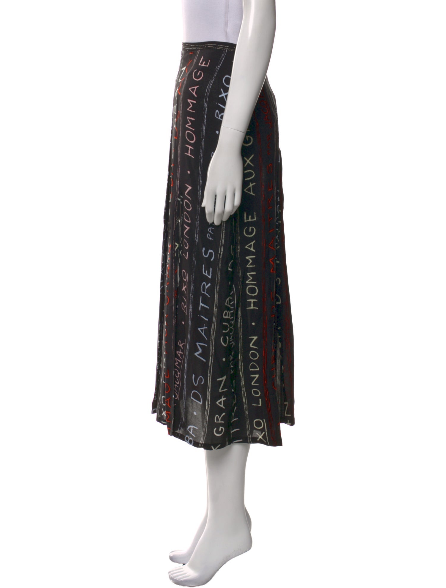 RIXO Silk Midi Length Skirt w/ Tags