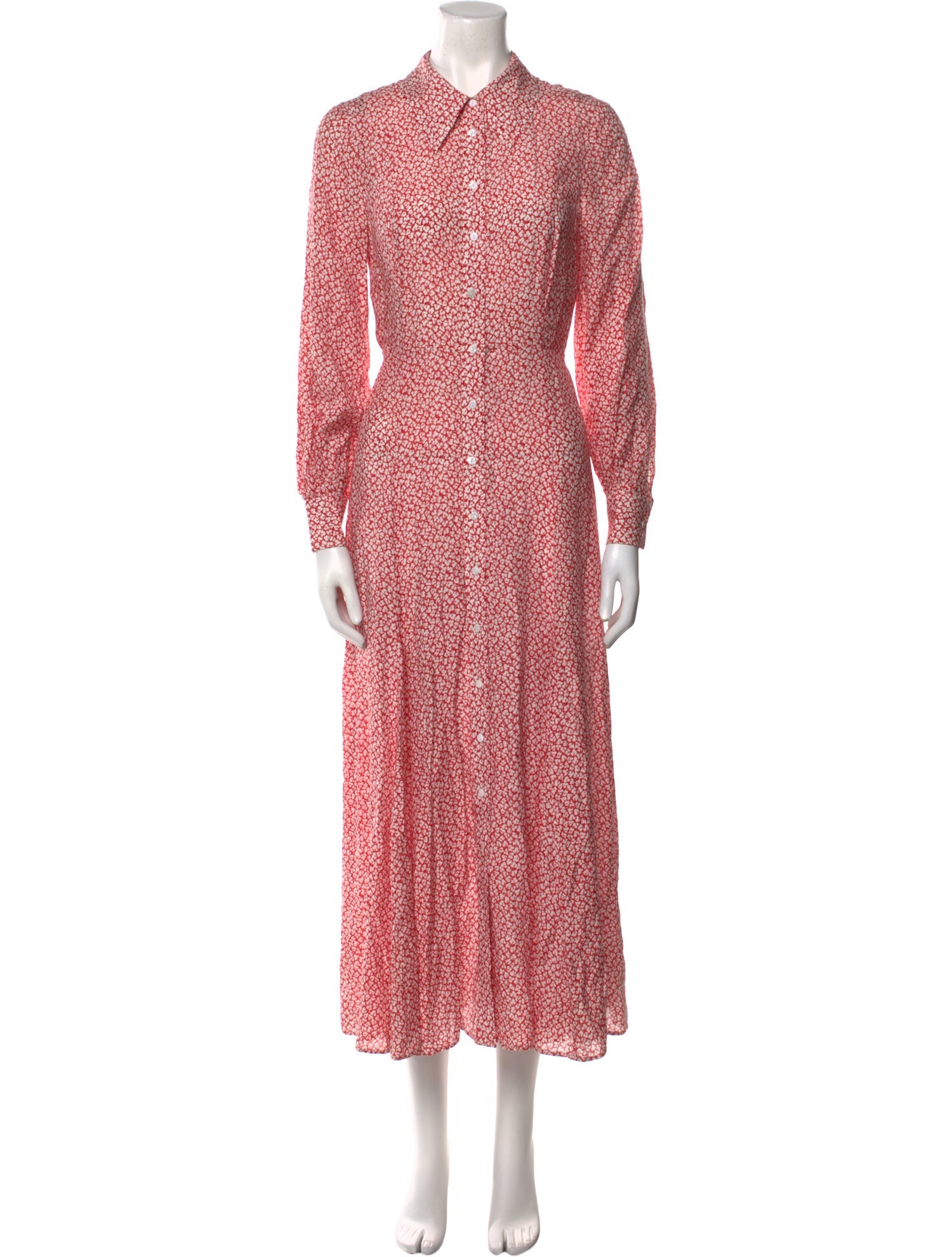 RIXO Printed Midi Length Dress