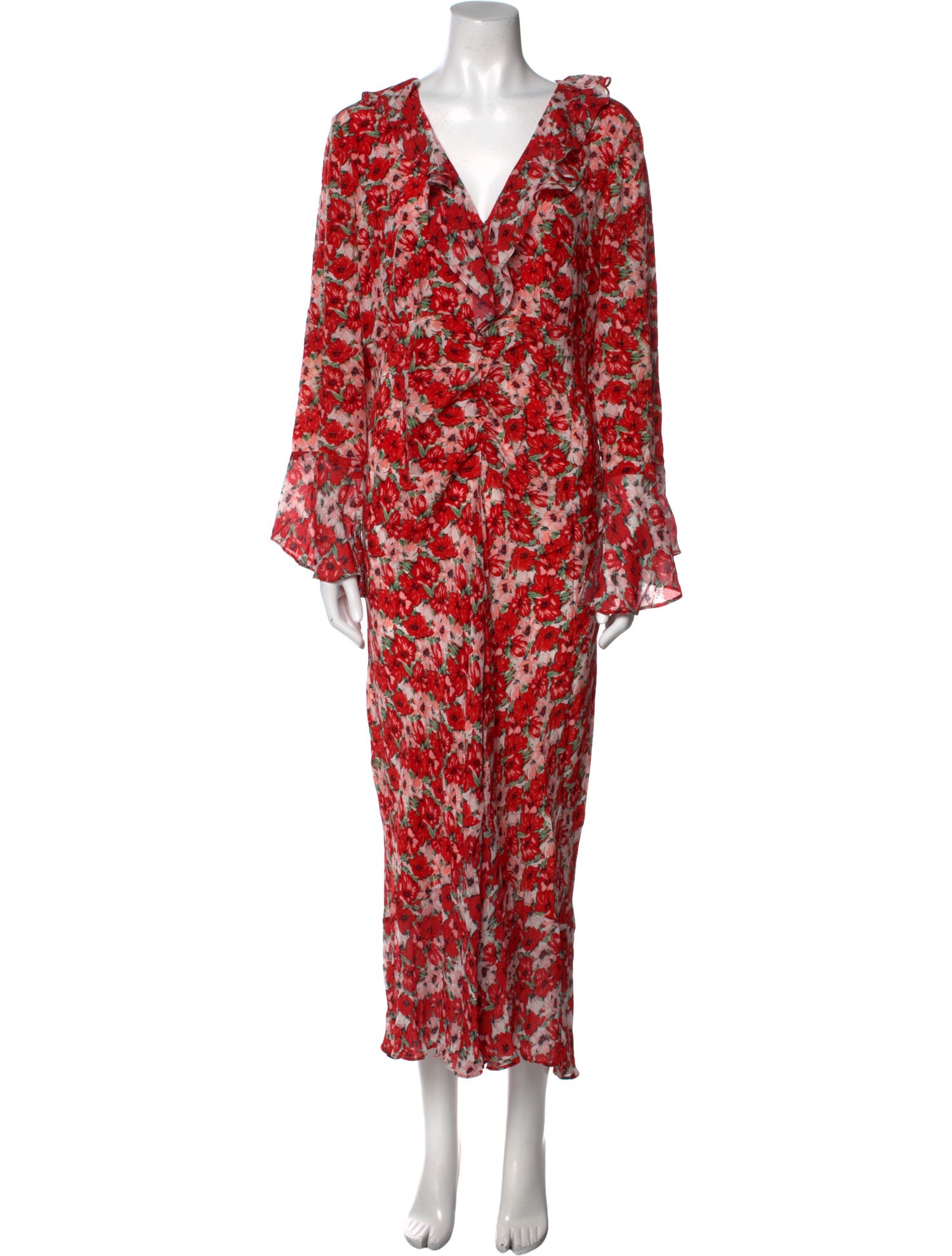 RIXO Silk Long Dress