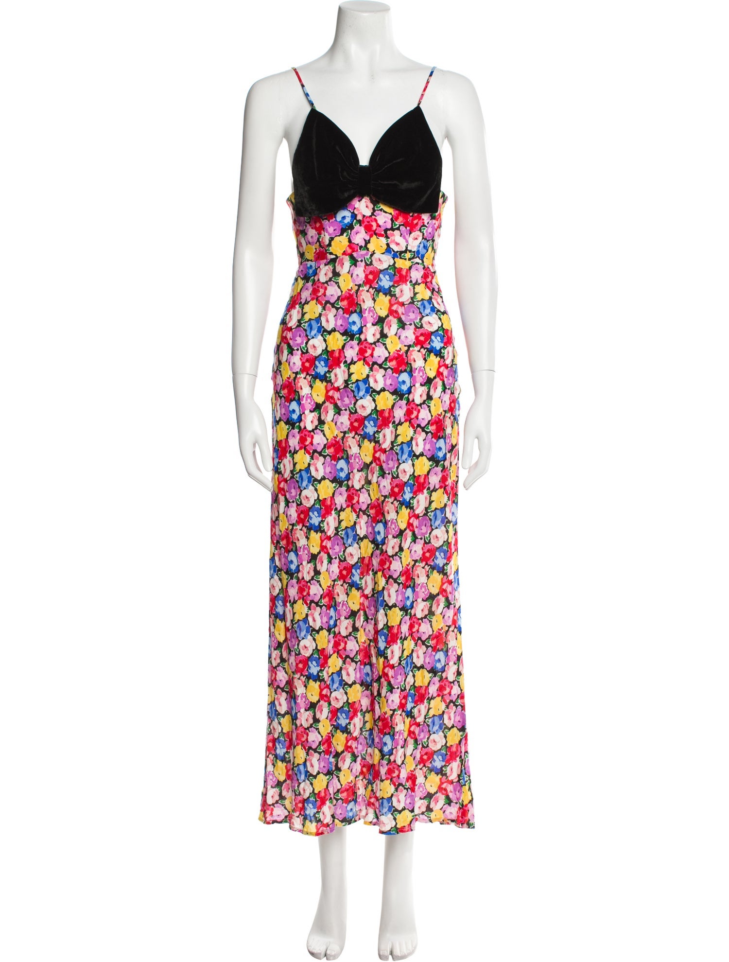 RIXO Silk Long Dress