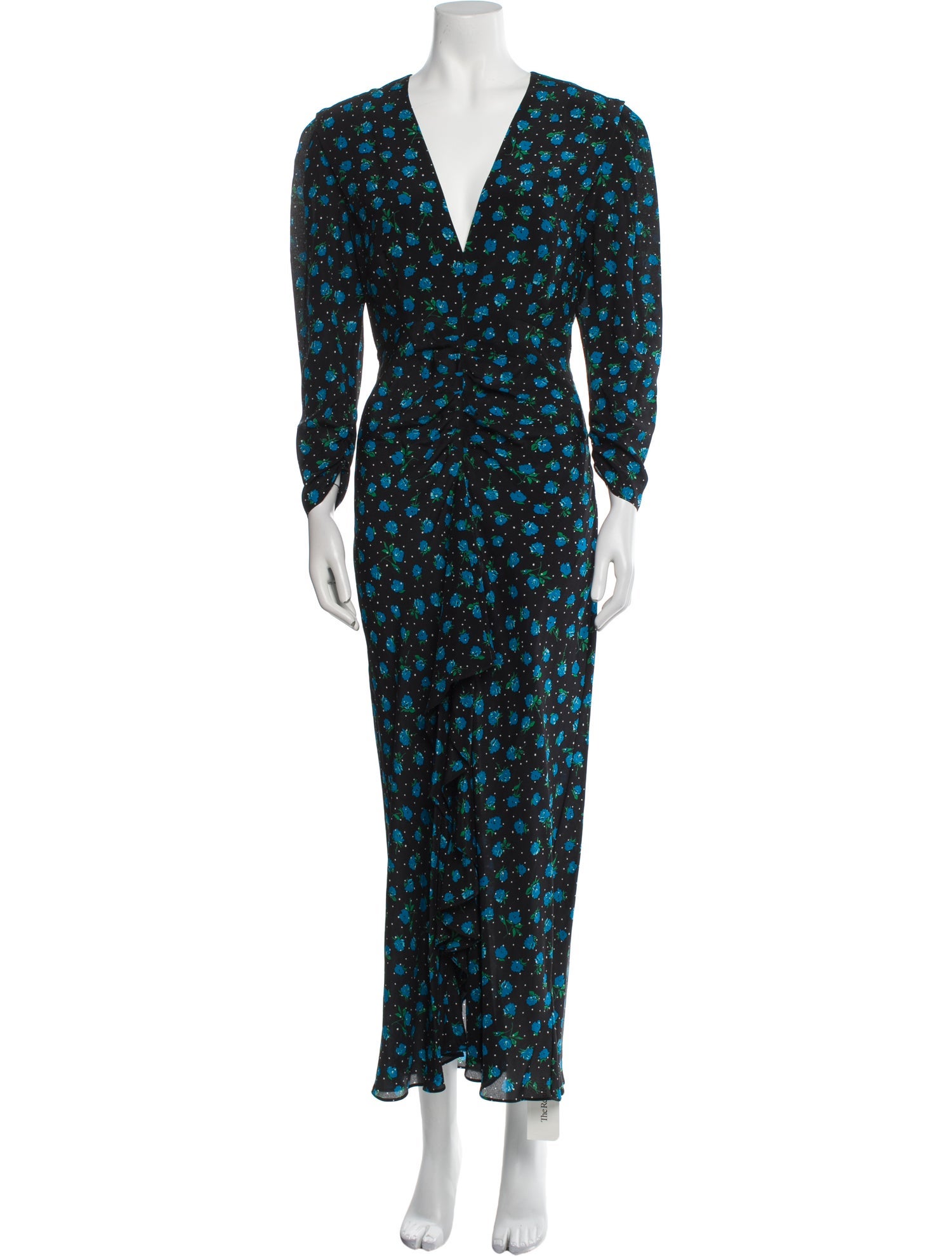 RIXO Silk Long Dress