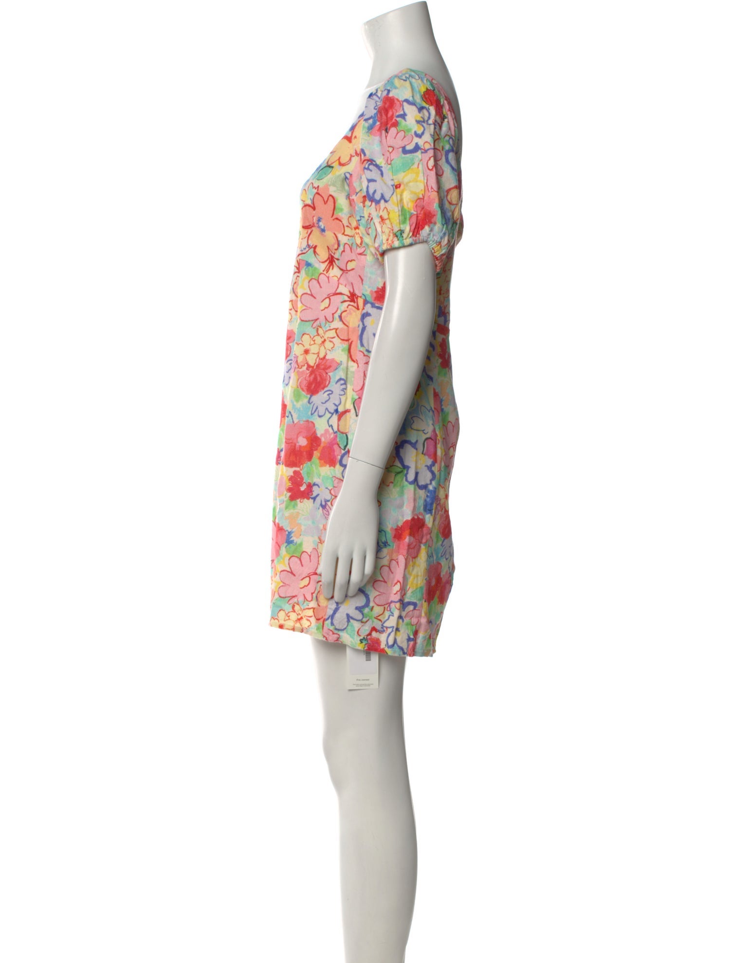 RIXO Floral Print Mini Dress
