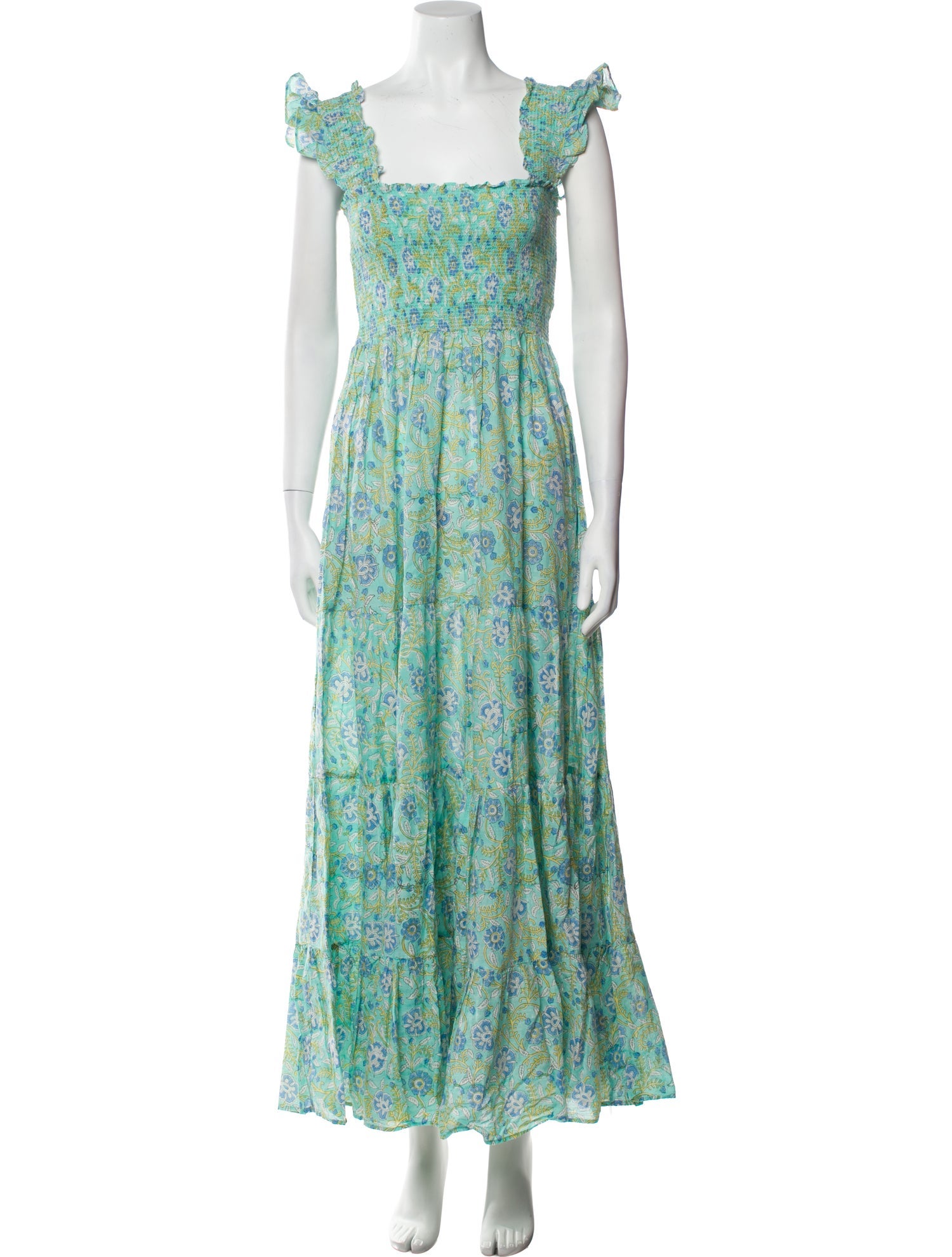 RIXO Floral Print Long Dress