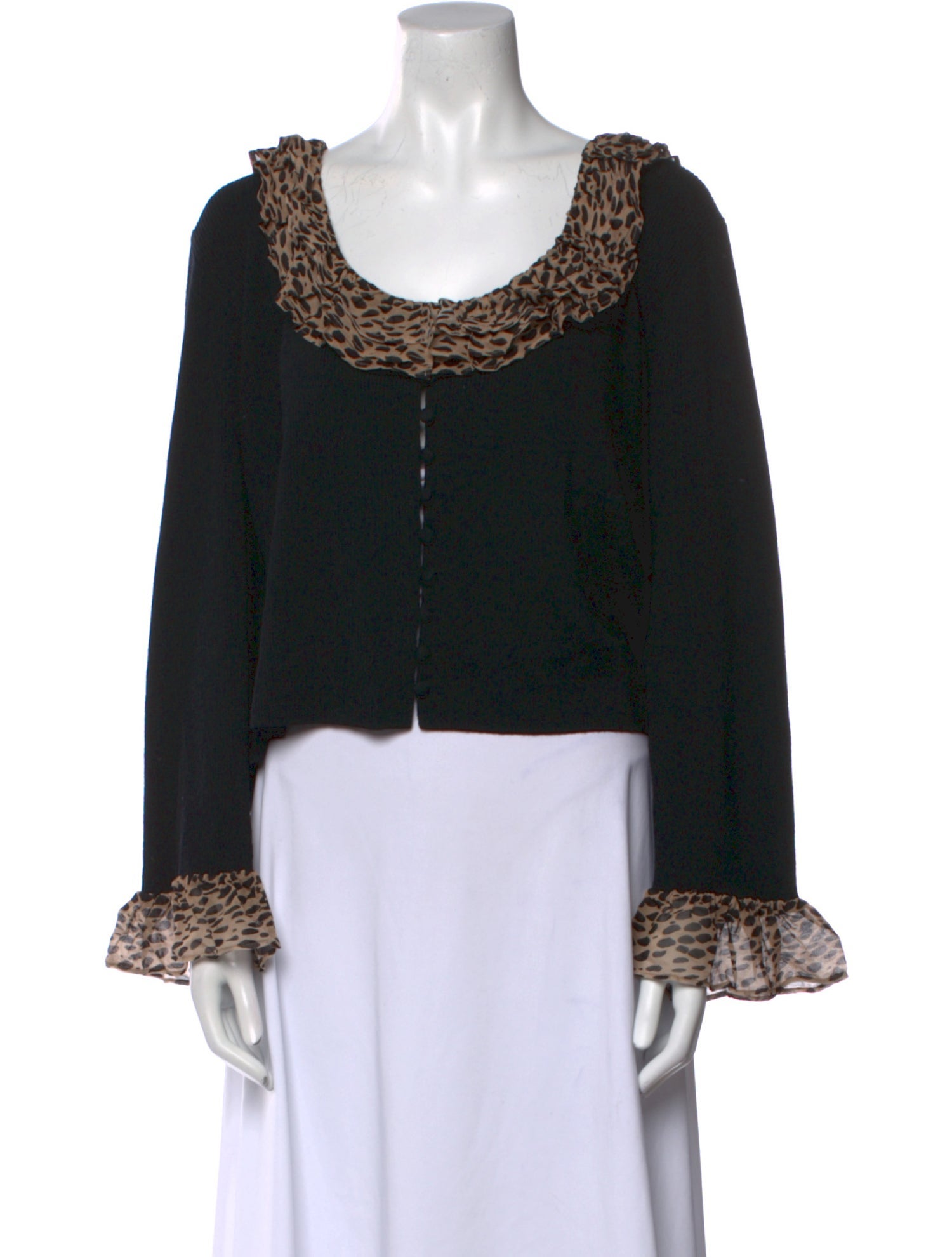 RIXO Wool Scoop Neck Crop Top