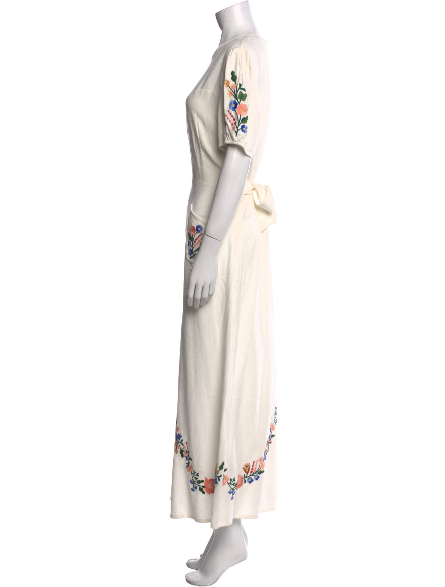 RIXO Graphic Print Long Dress