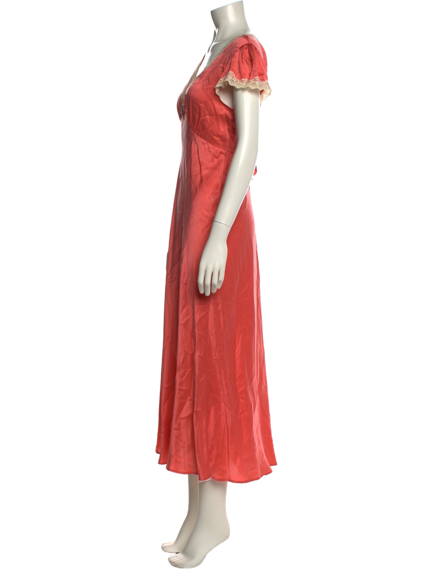 RIXO Silk Long Dress