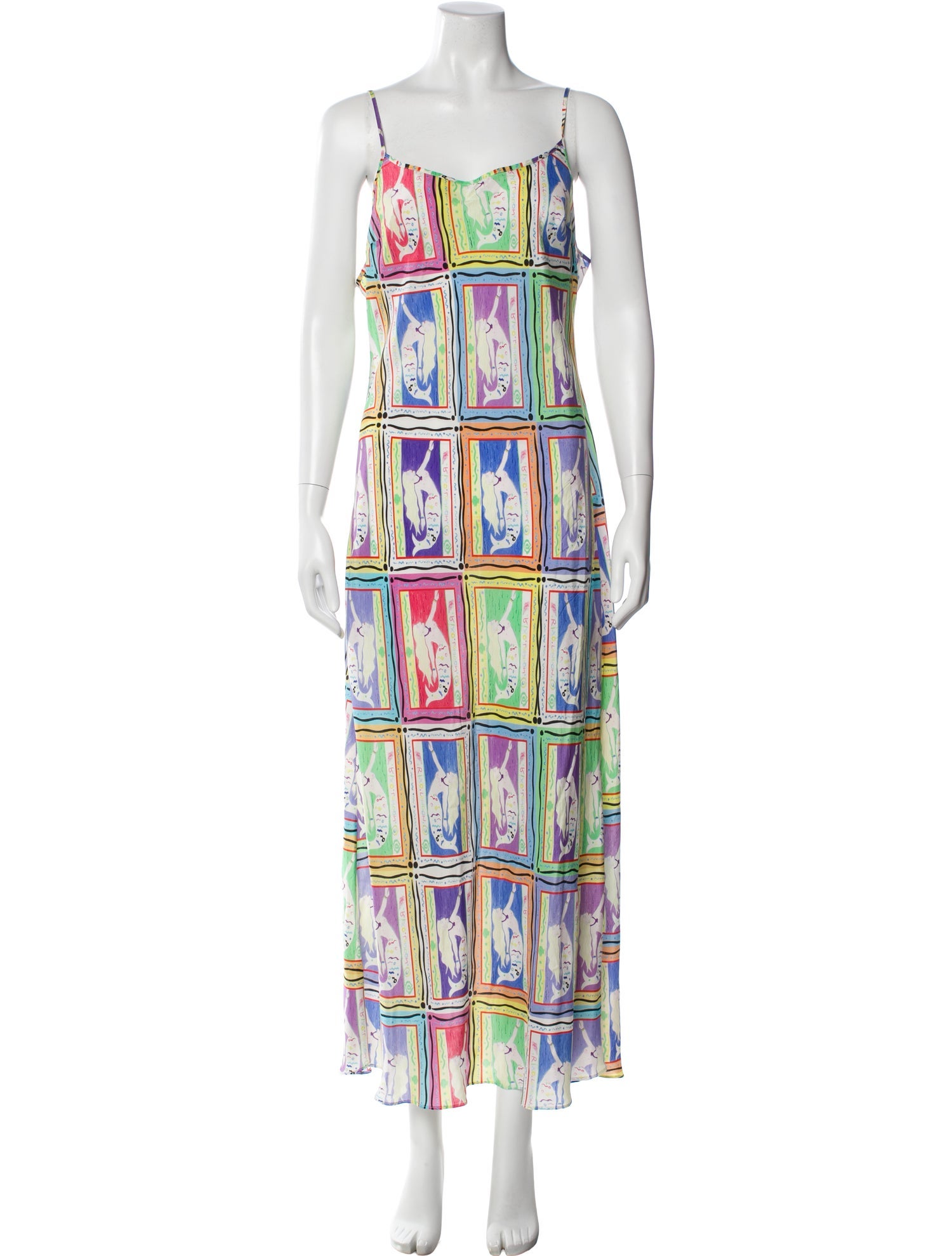 RIXO Silk Long Dress