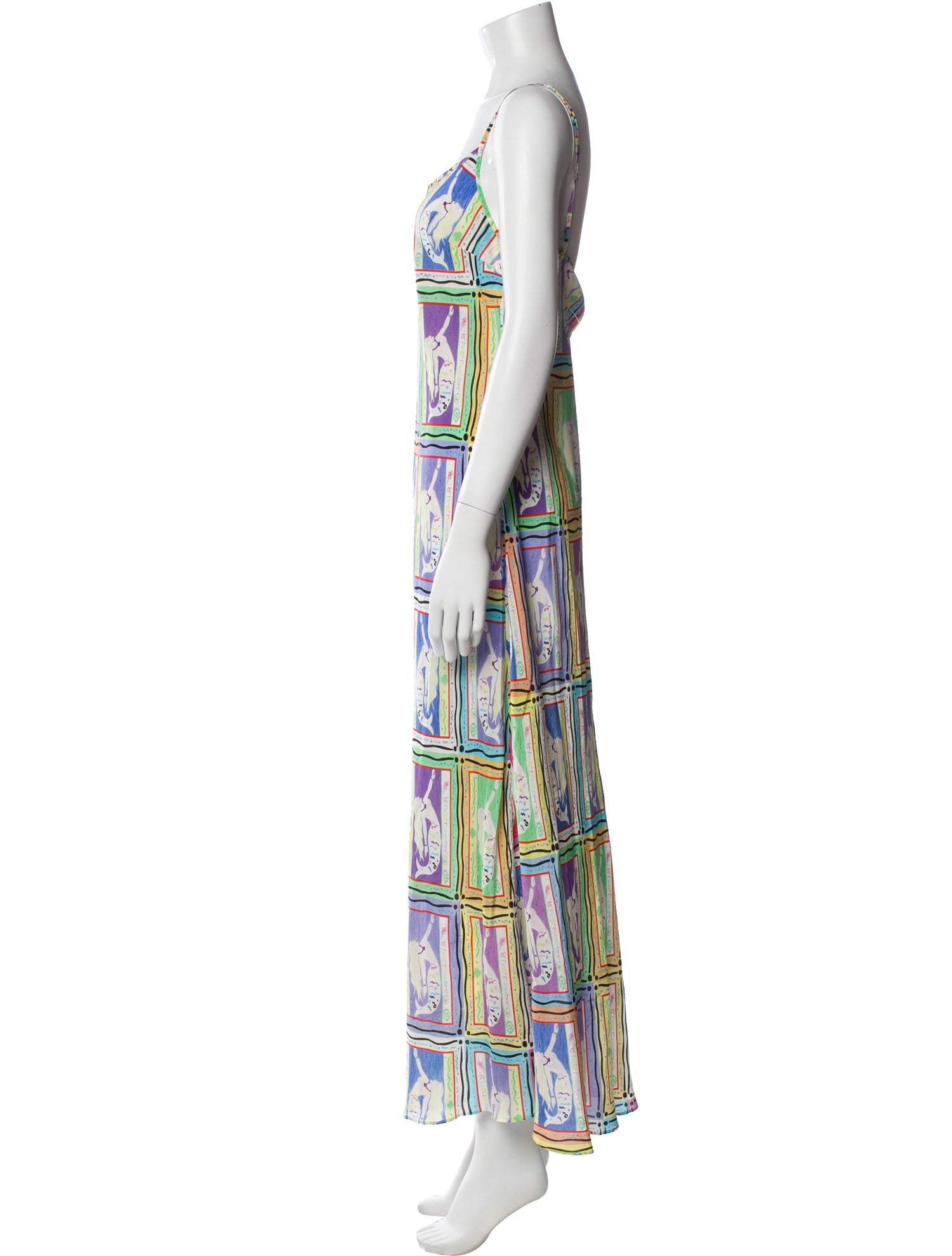 RIXO Silk Long Dress