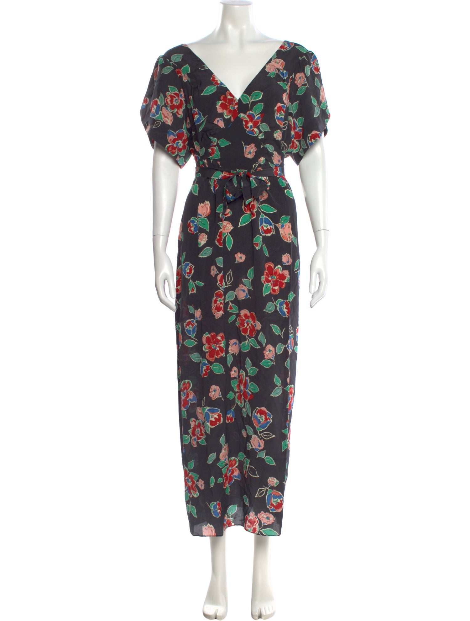 RIXO Silk Long Dress