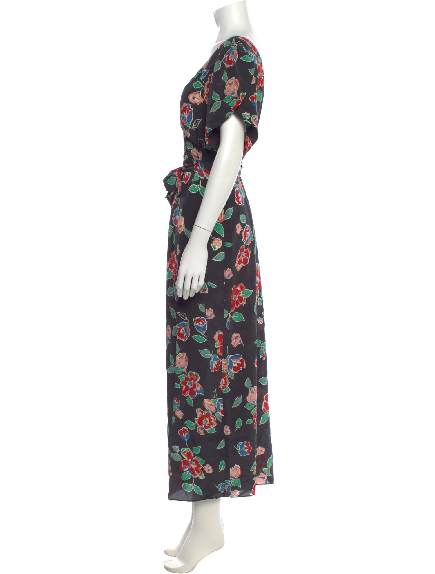 RIXO Silk Long Dress