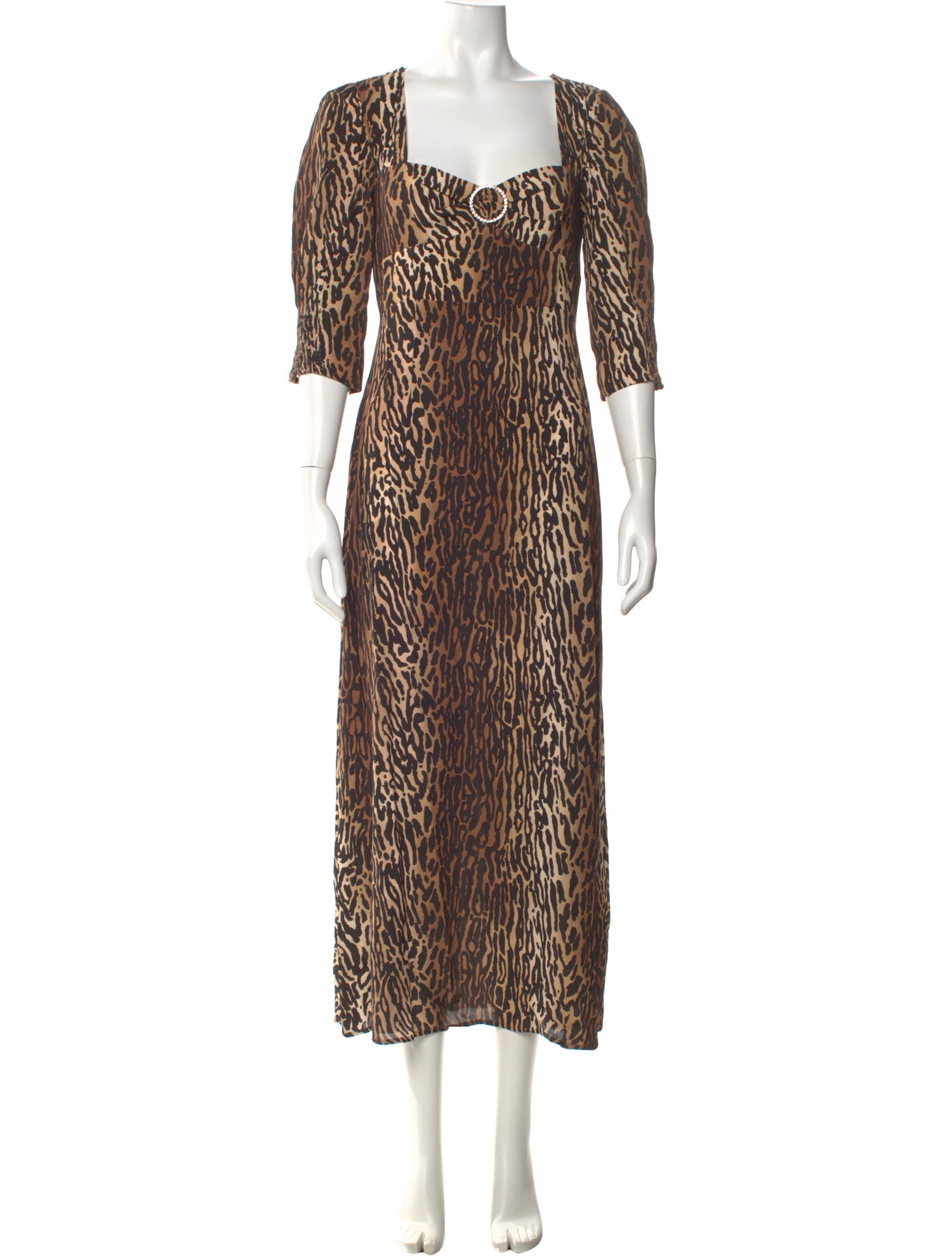 RIXO Animal Print Long Dress w/ Tags