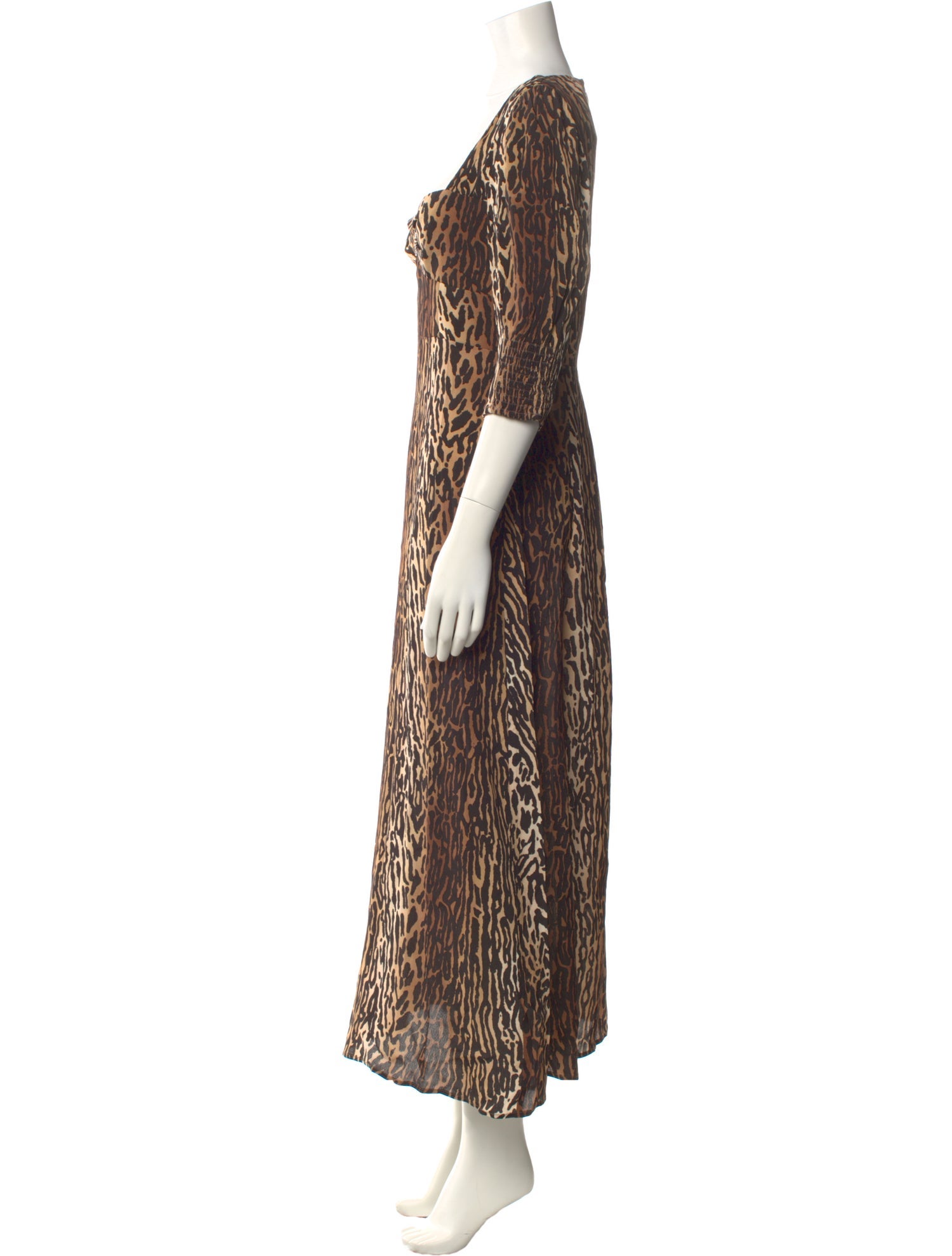 RIXO Animal Print Long Dress w/ Tags