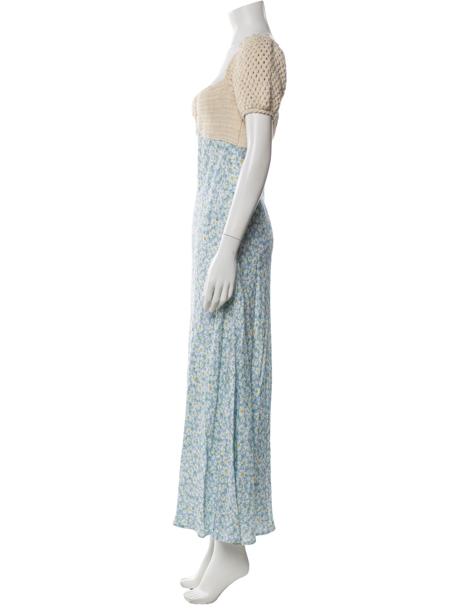 RIXO Floral Print Long Dress