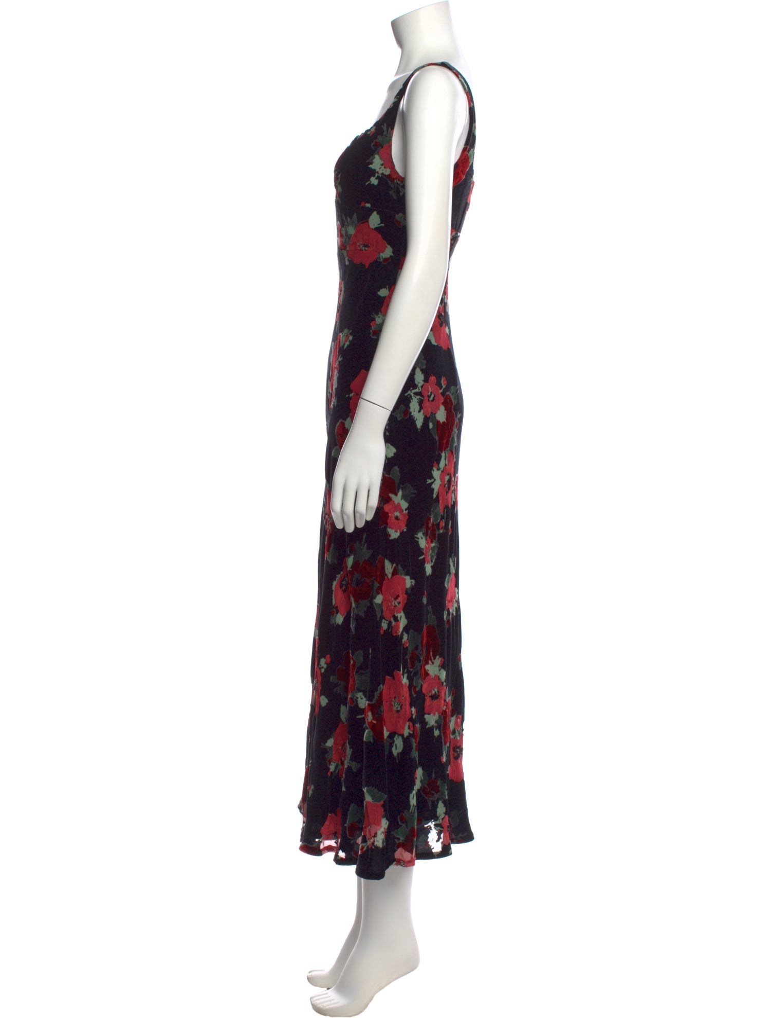 RIXO Silk Long Dress