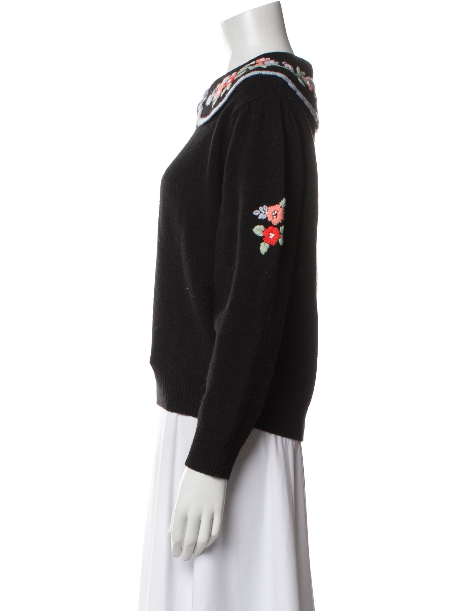 RIXO Wool Graphic Print Sweater
