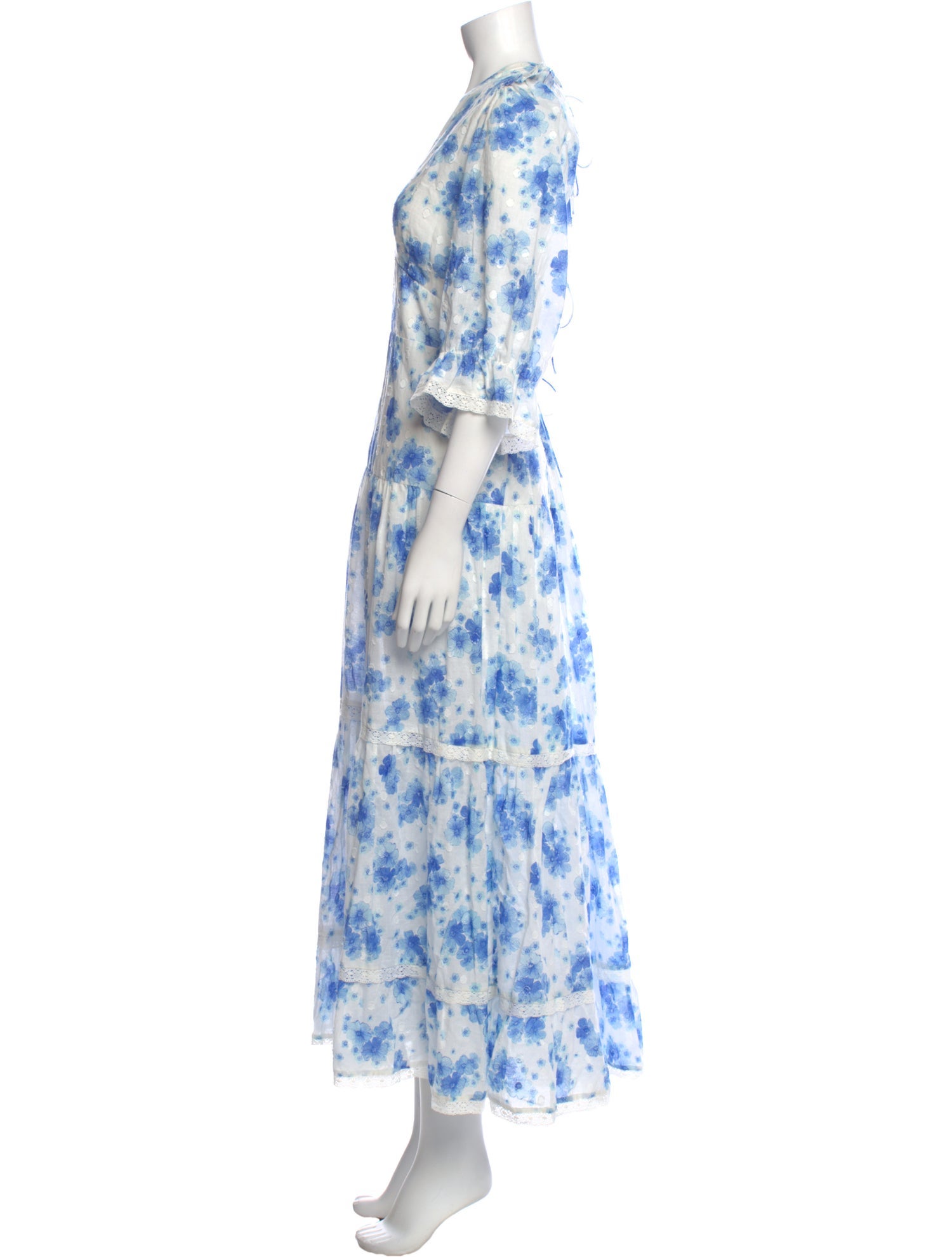 RIXO Floral Print Long Dress w/ Tags
