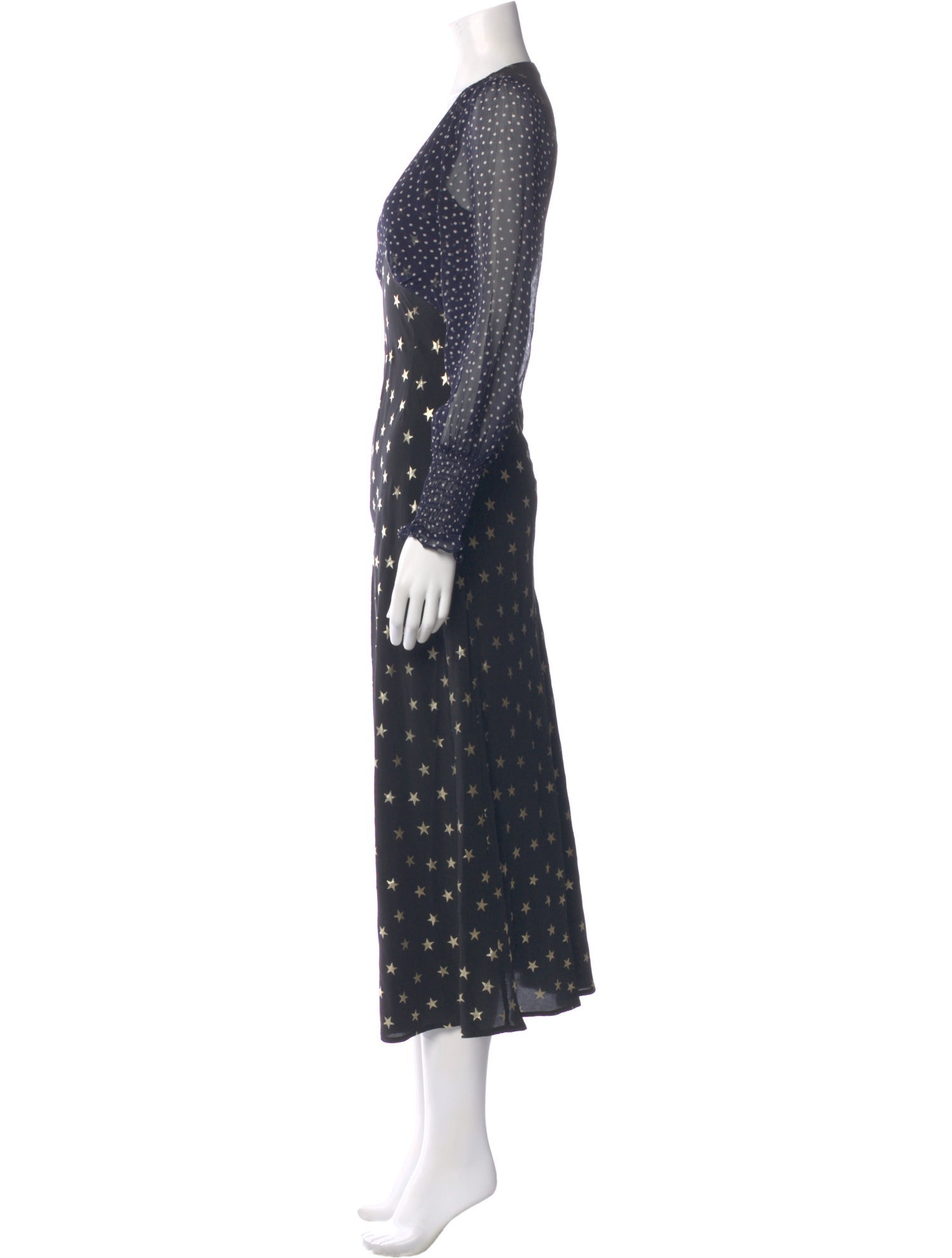 RIXO Silk Long Dress