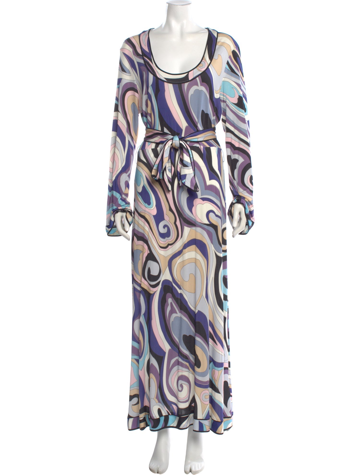 RIXO Printed Long Dress