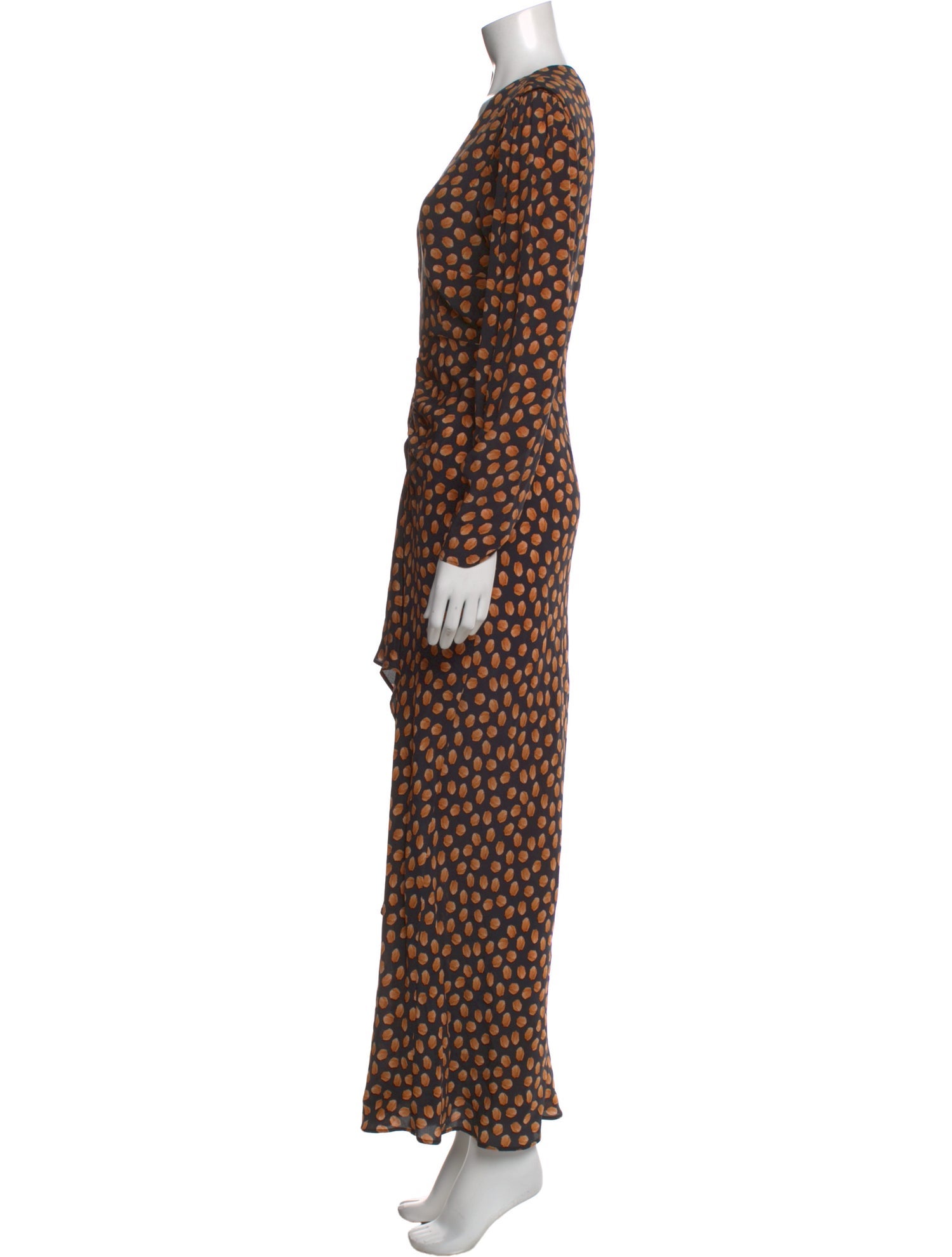 RIXO Silk Long Dress