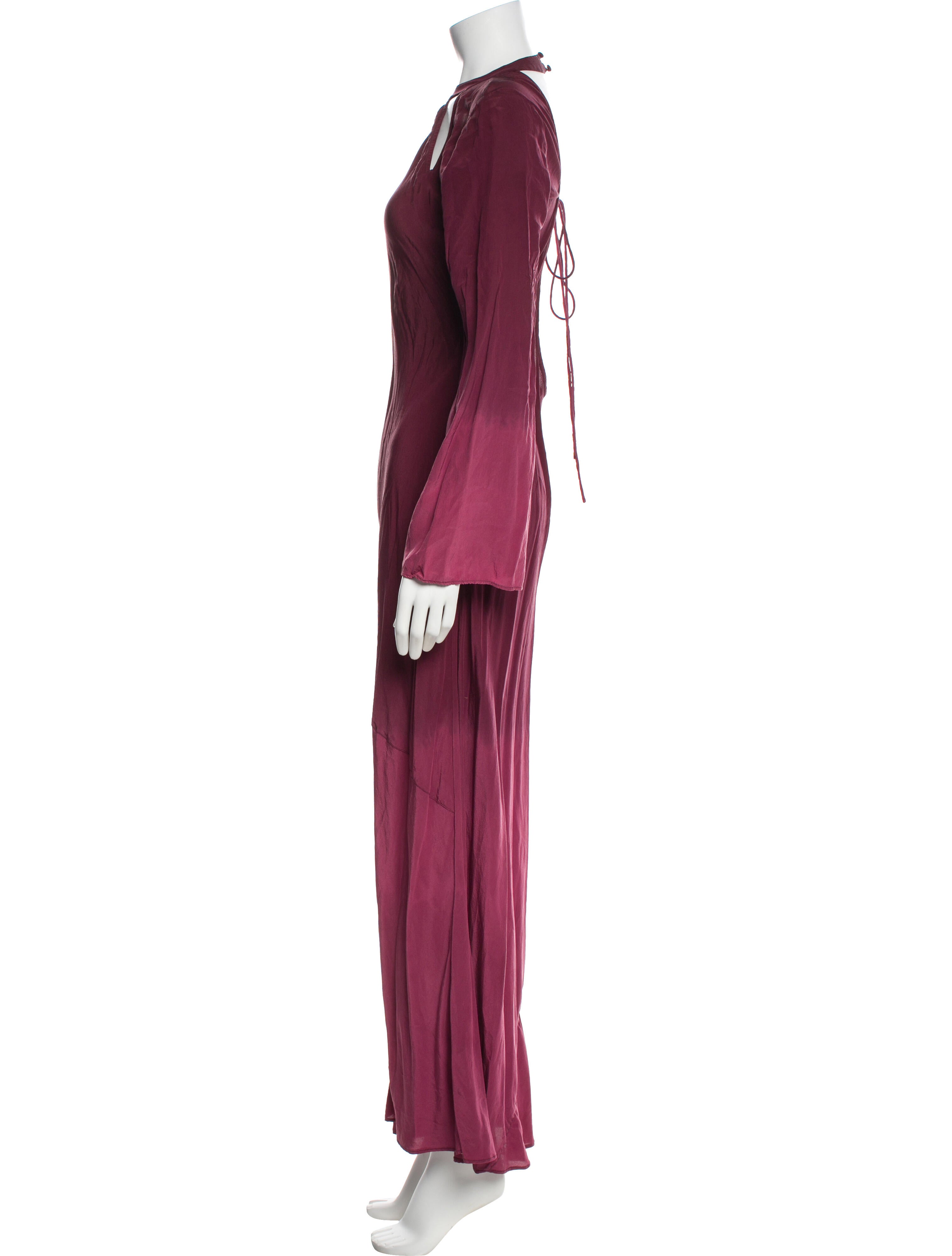 RIXO Crew Neck Long Dress