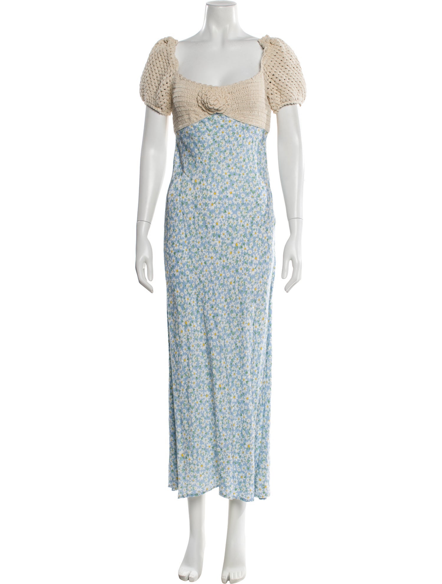 RIXO Floral Print Long Dress