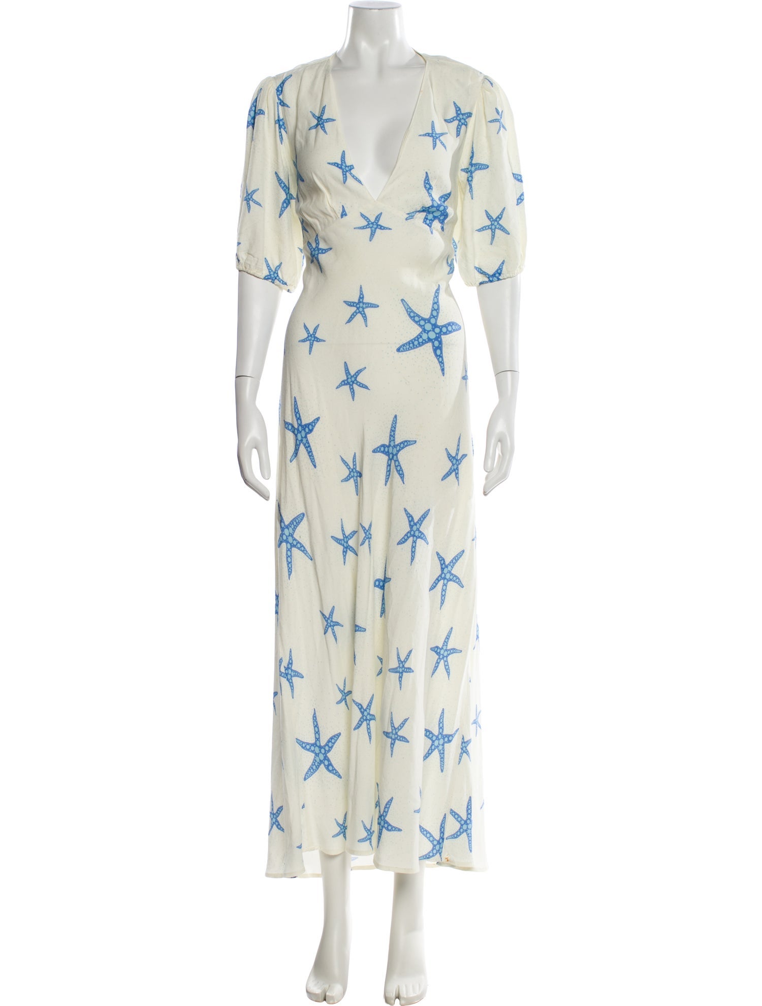 RIXO Floral Print Long Dress