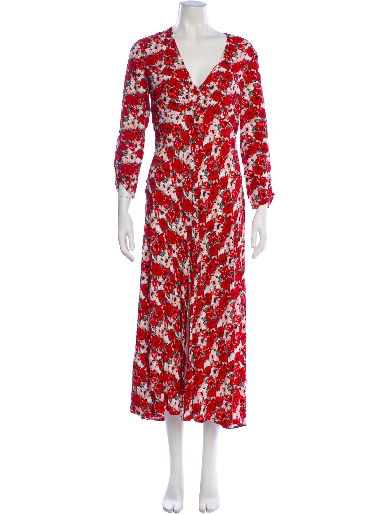 RIXO Floral Print Long Dress