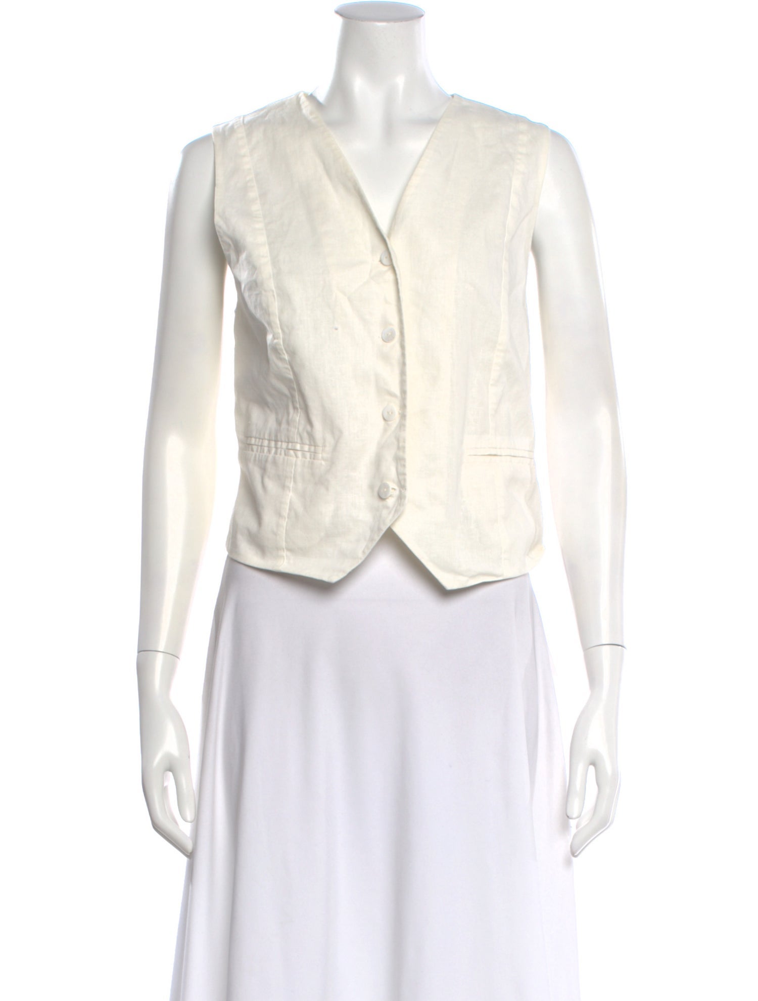 RIXO V-Neck Sleeveless Top