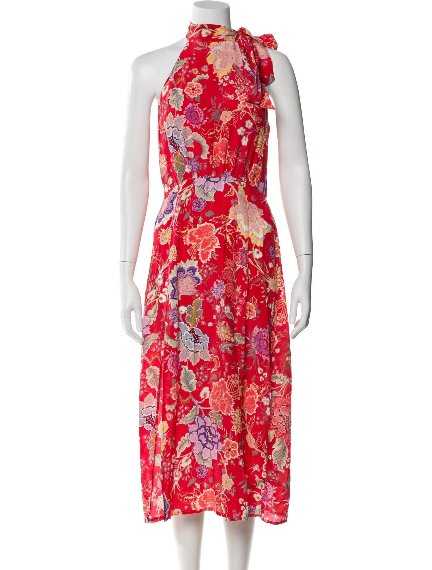 RIXO Silk Long Dress