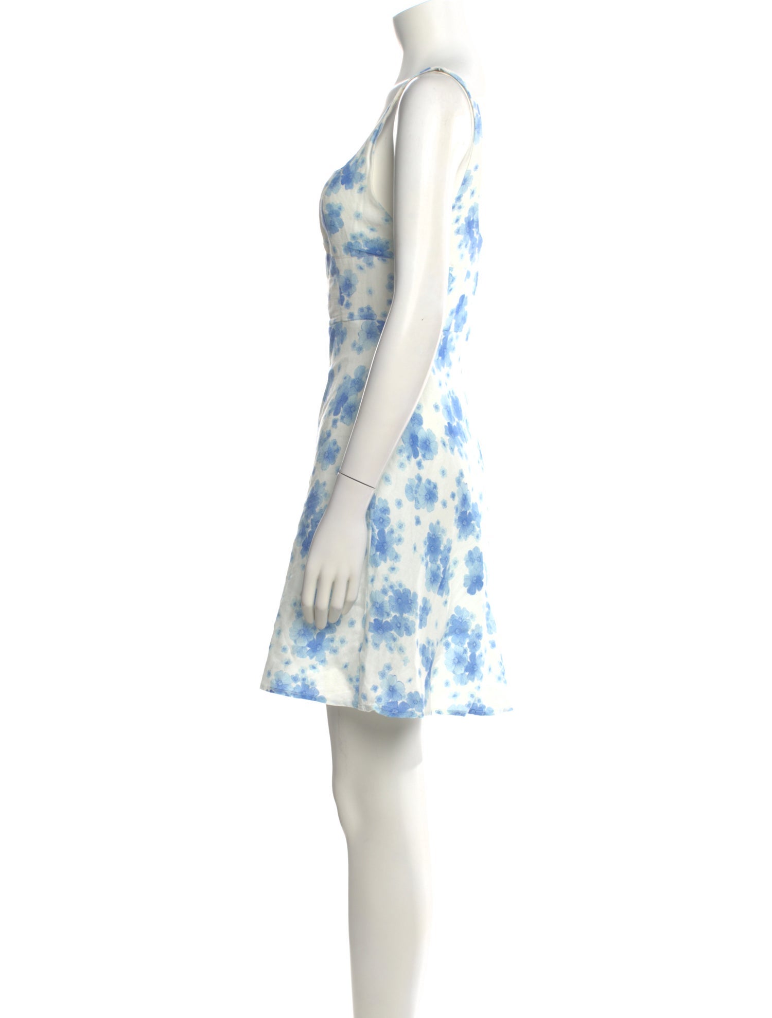 RIXO Floral Print Mini Dress